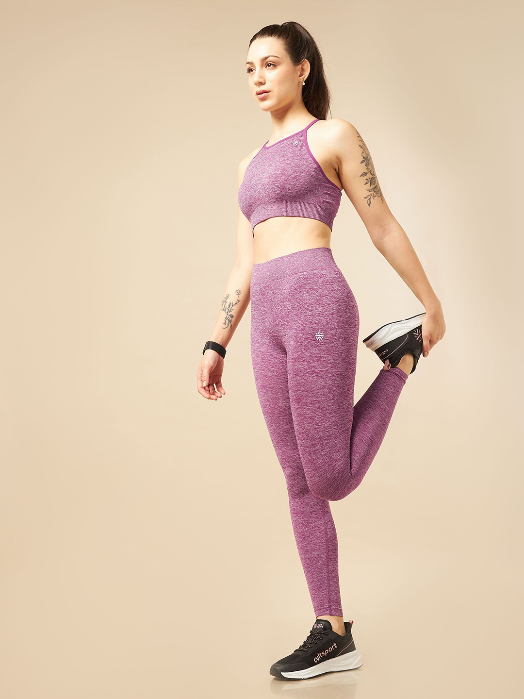 

CULT Seamless Sports Tights, Purple