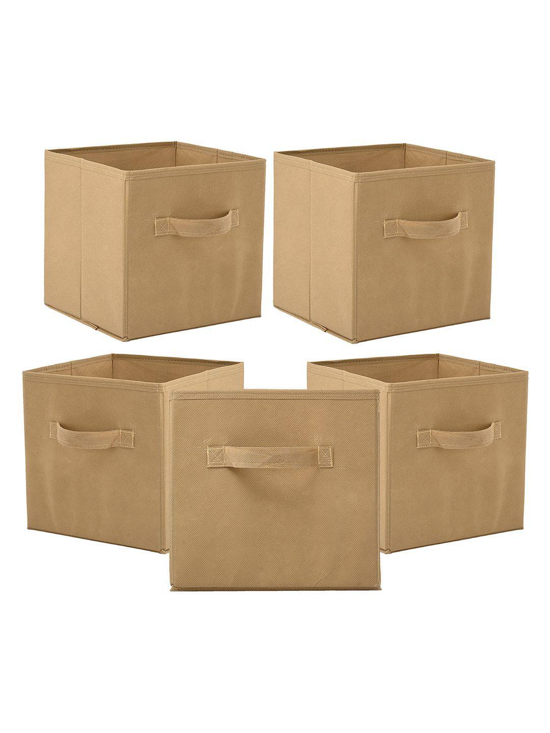 

Kuber Industries Beige 5 Pieces Drawer Organisers