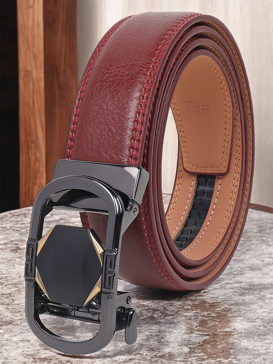 

ZORO Men Leather Belt, Red