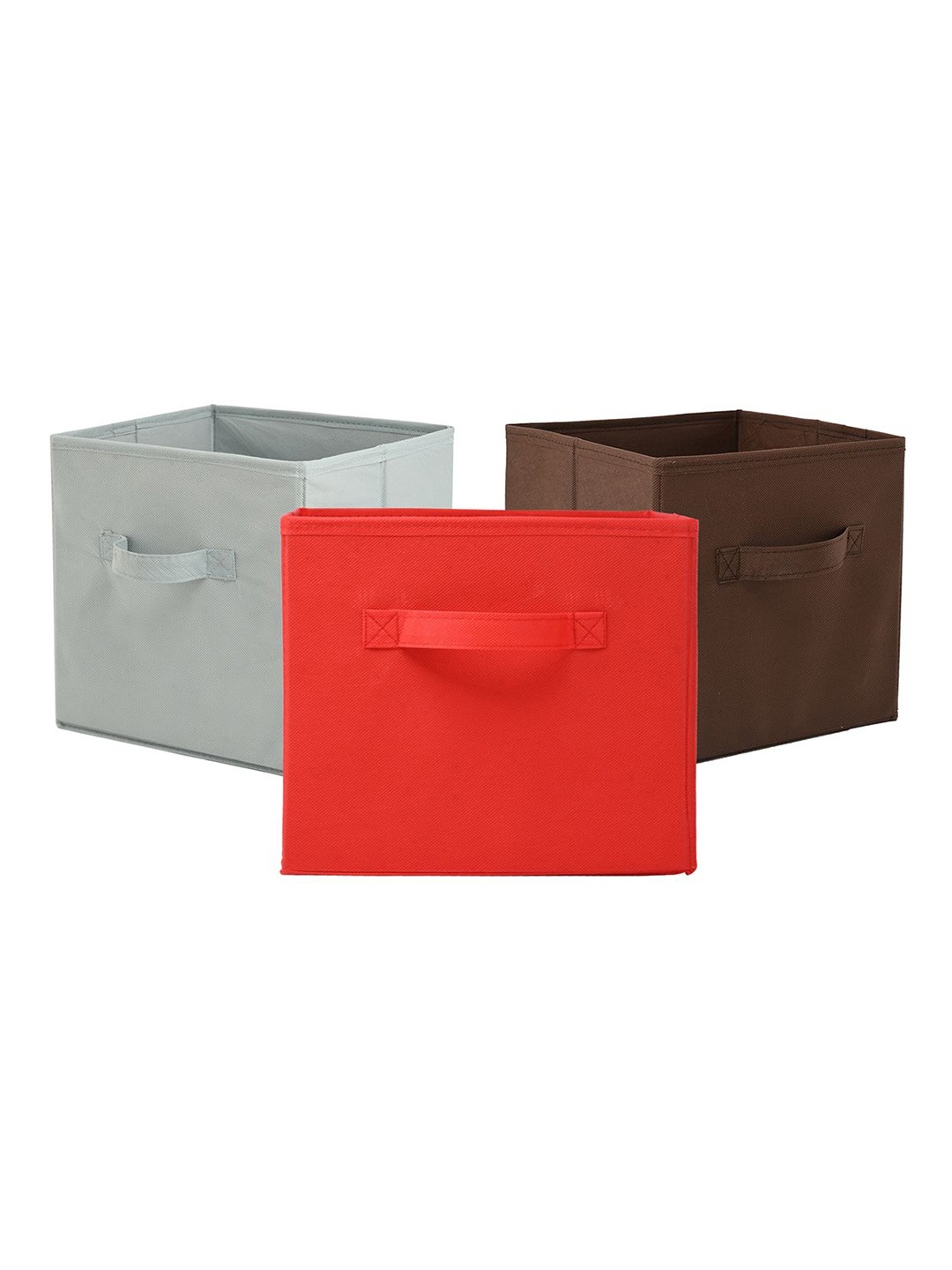 

Kuber Industries Red & Brown 3 Pieces Drawer Organisers