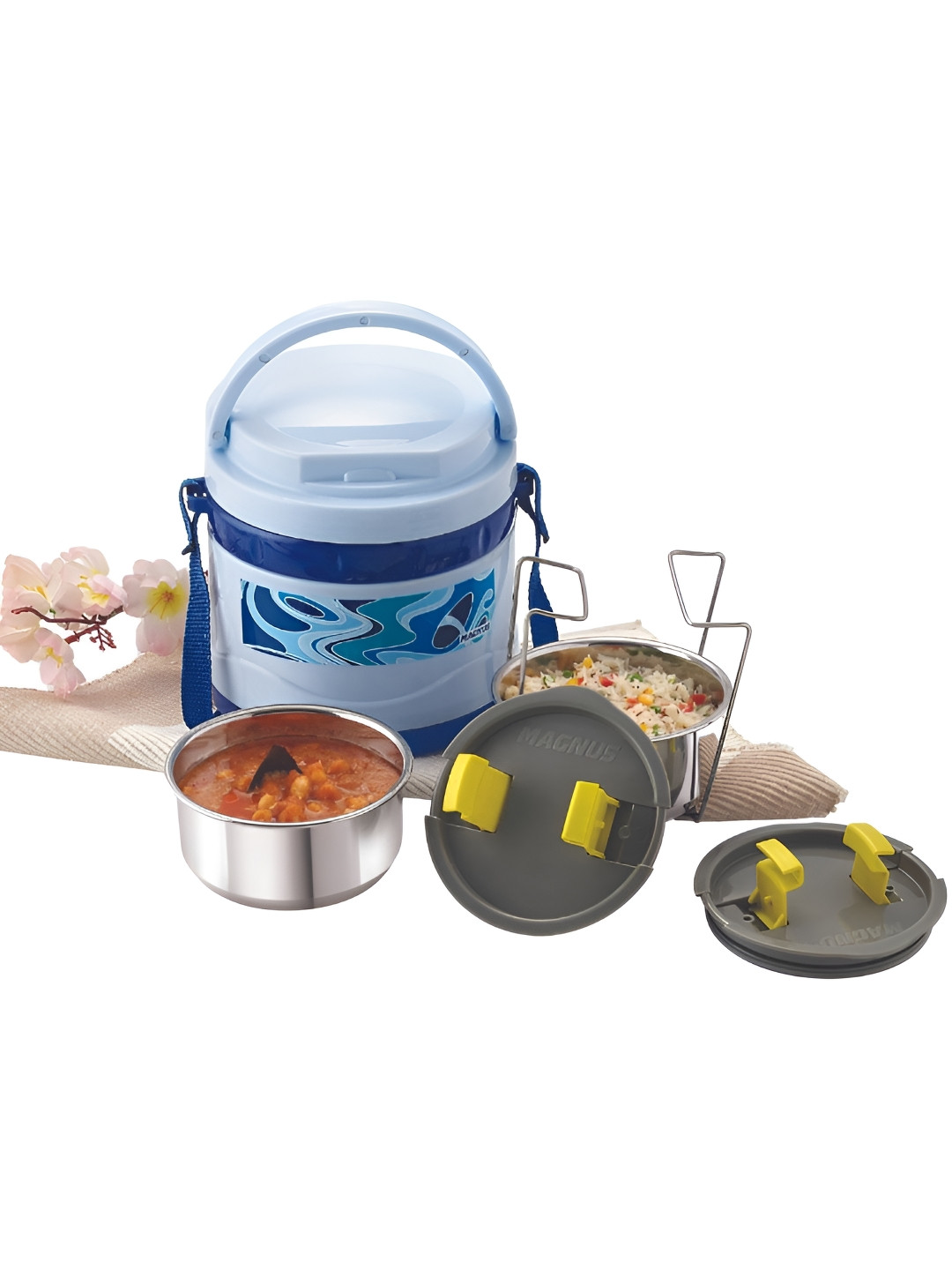 

MAGNUS Blue 2 Pieces Insulated Stainless Steel Lunch Box -500ml Each