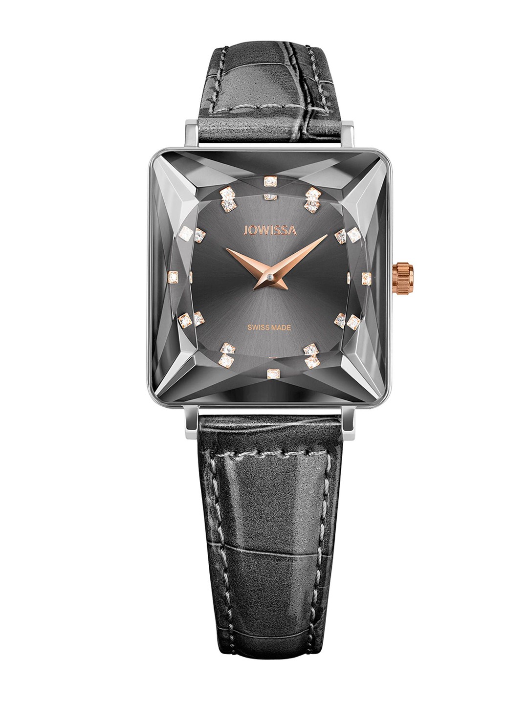 

JOWISSA Women Swiss Made Facet Princess Quartz Dial Analog Watch J8.786.M, Grey