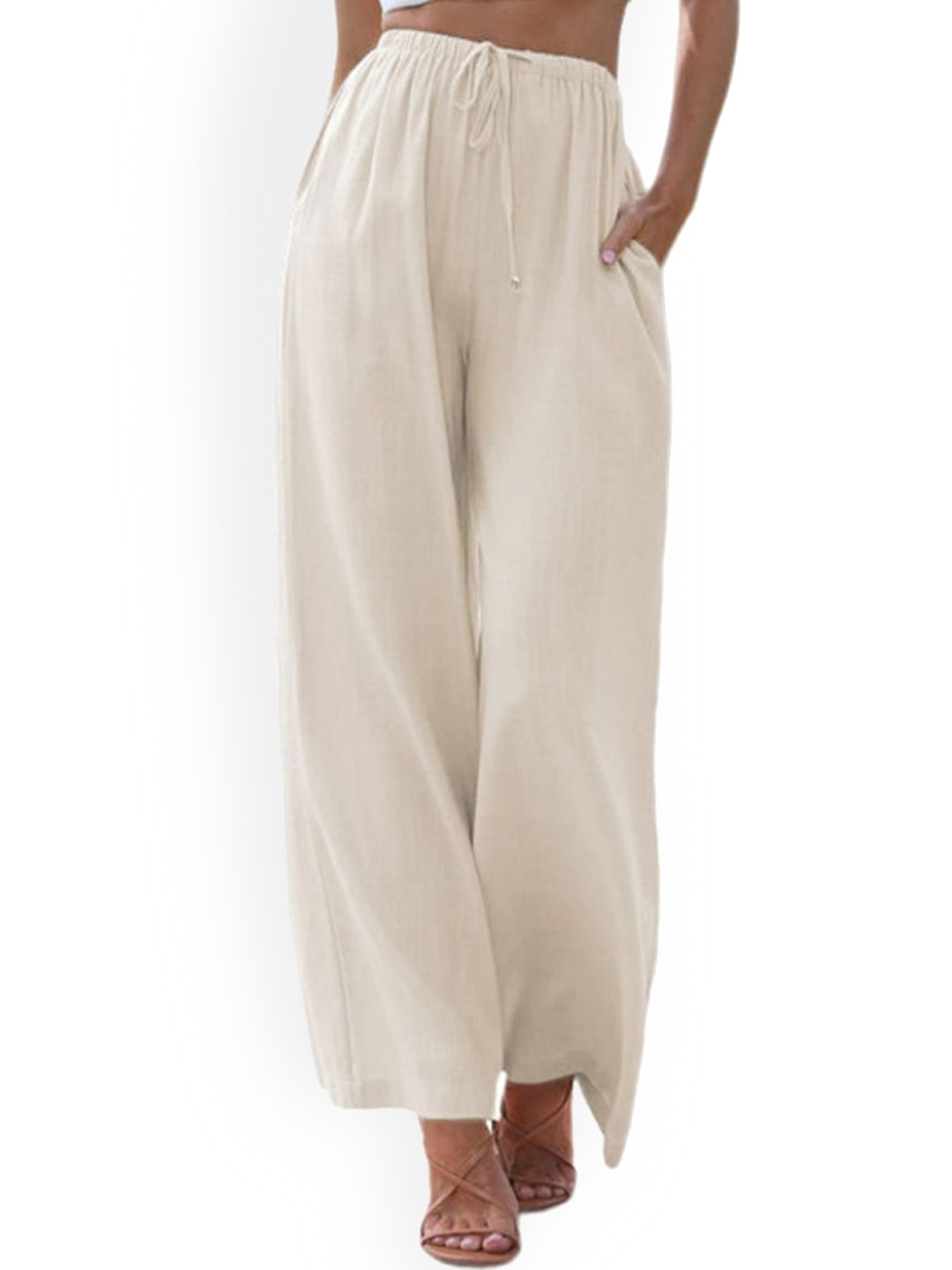 

StyleCast Women Packof 5 High Rise Parallel Trousers, Off white