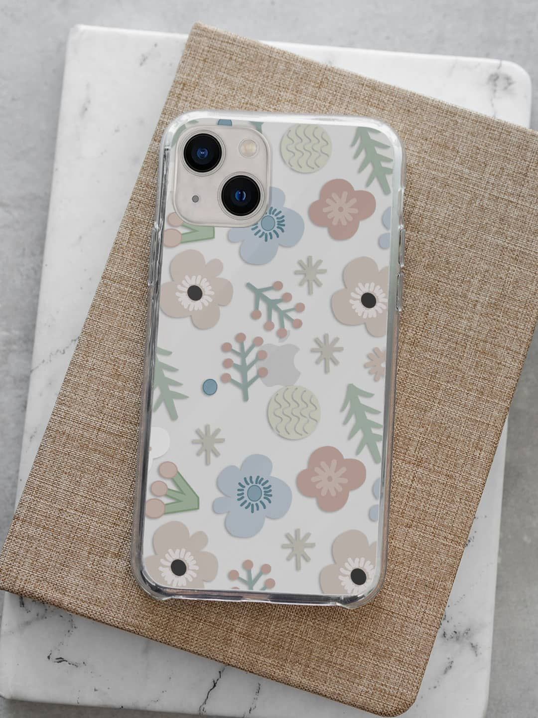 

macmerise Floral Printed iPhone 13 Back Case Mobile Accessories, Off white