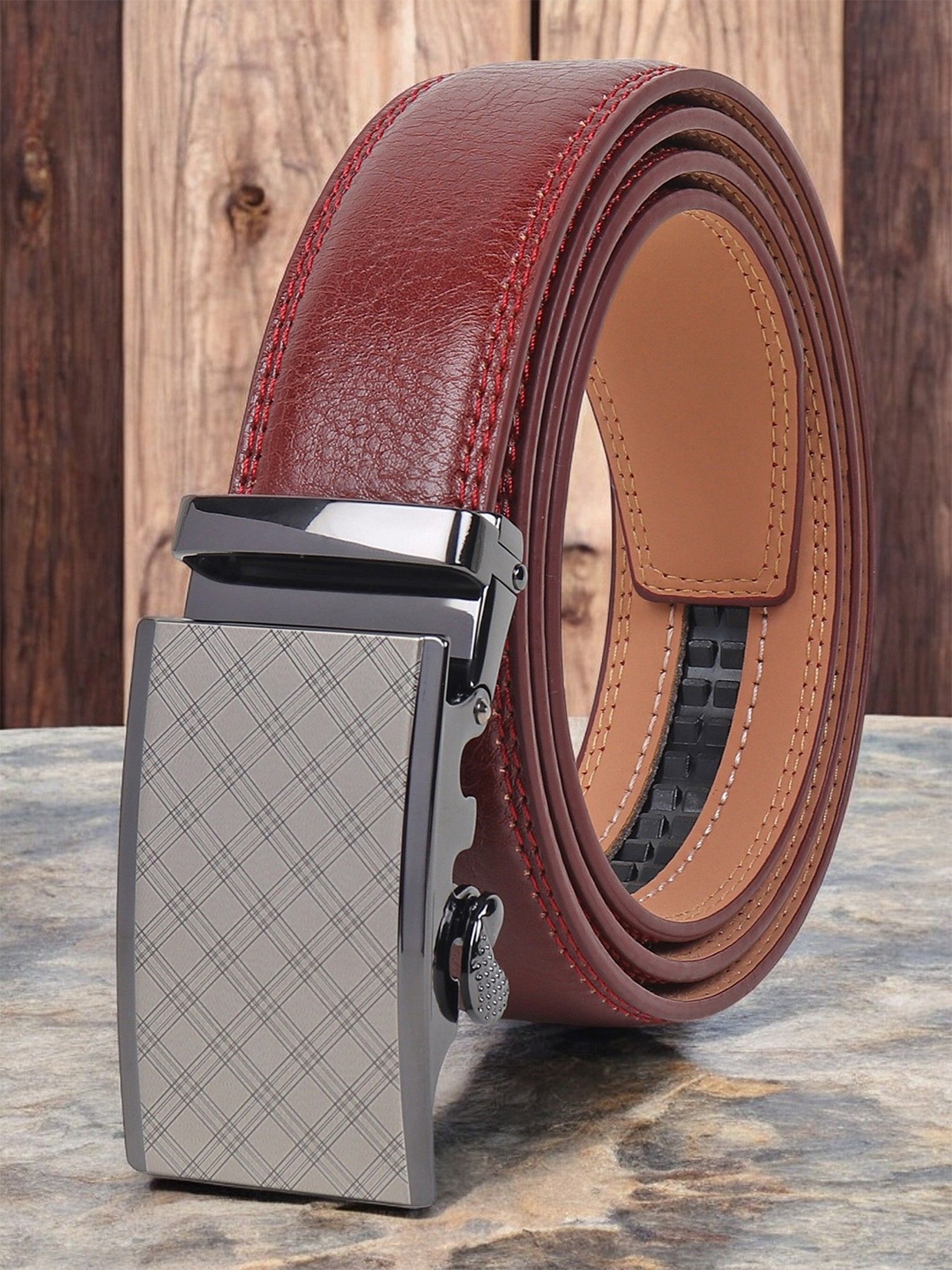 

ZORO Men Leather Belt, Red