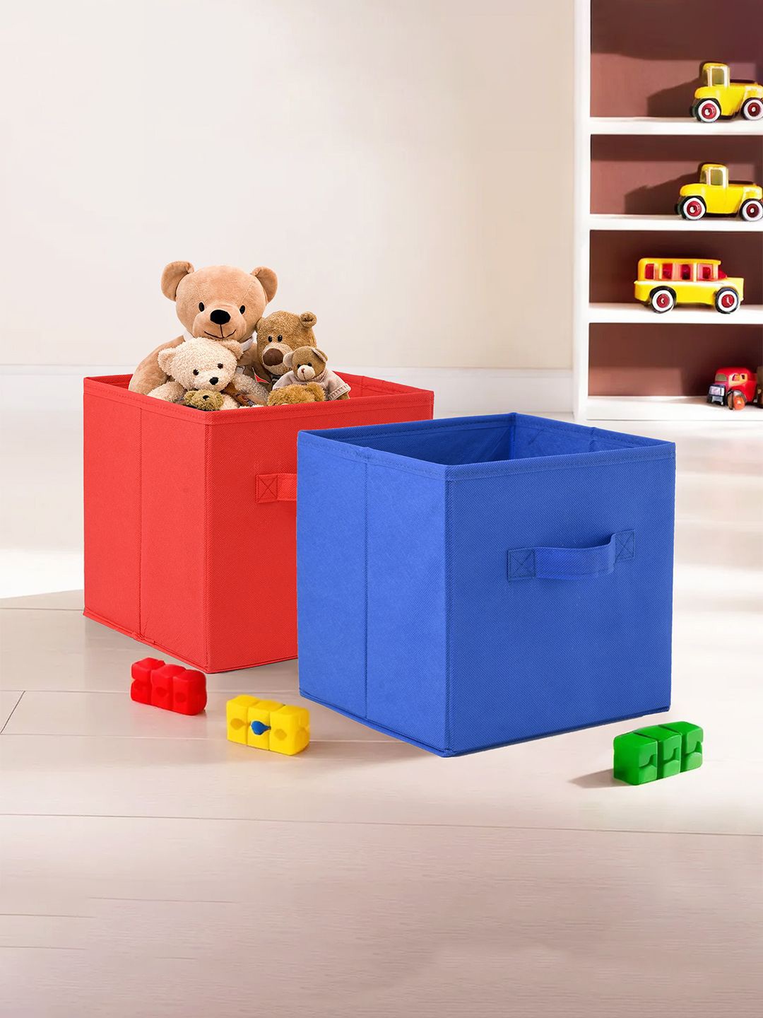 

Kuber Industries Red & Blue 2 Pieces Drawer Organisers