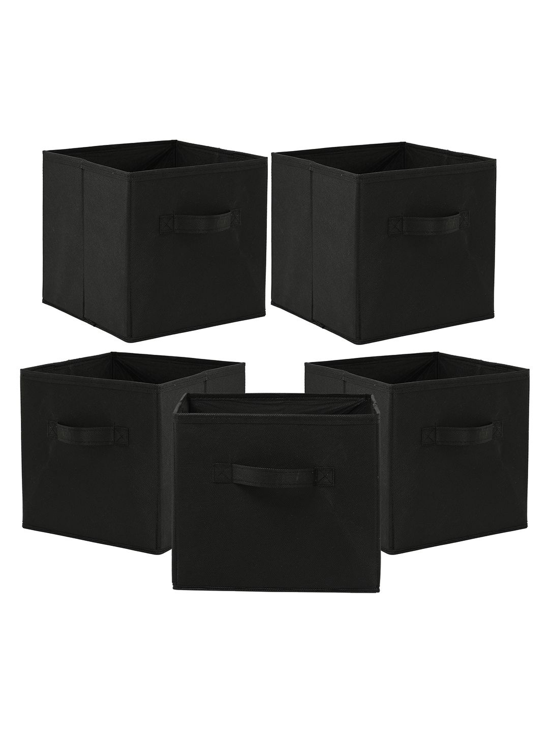 

Kuber Industries Black 5 Pieces Multi-Utility Organisers