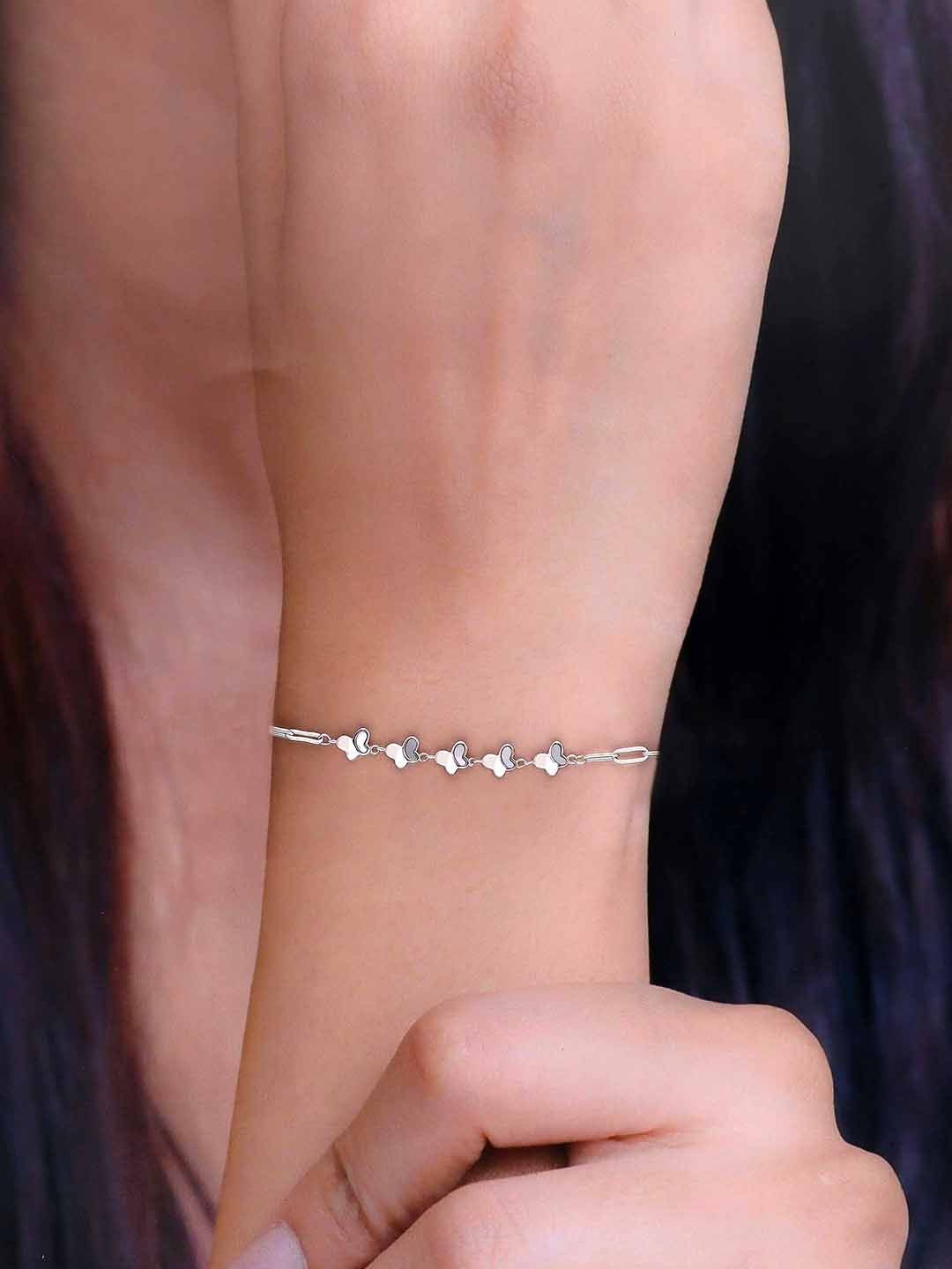 

KAI JEWEL 92.5 Sterling Silver Rhodium-Plated Wraparound Bracelet