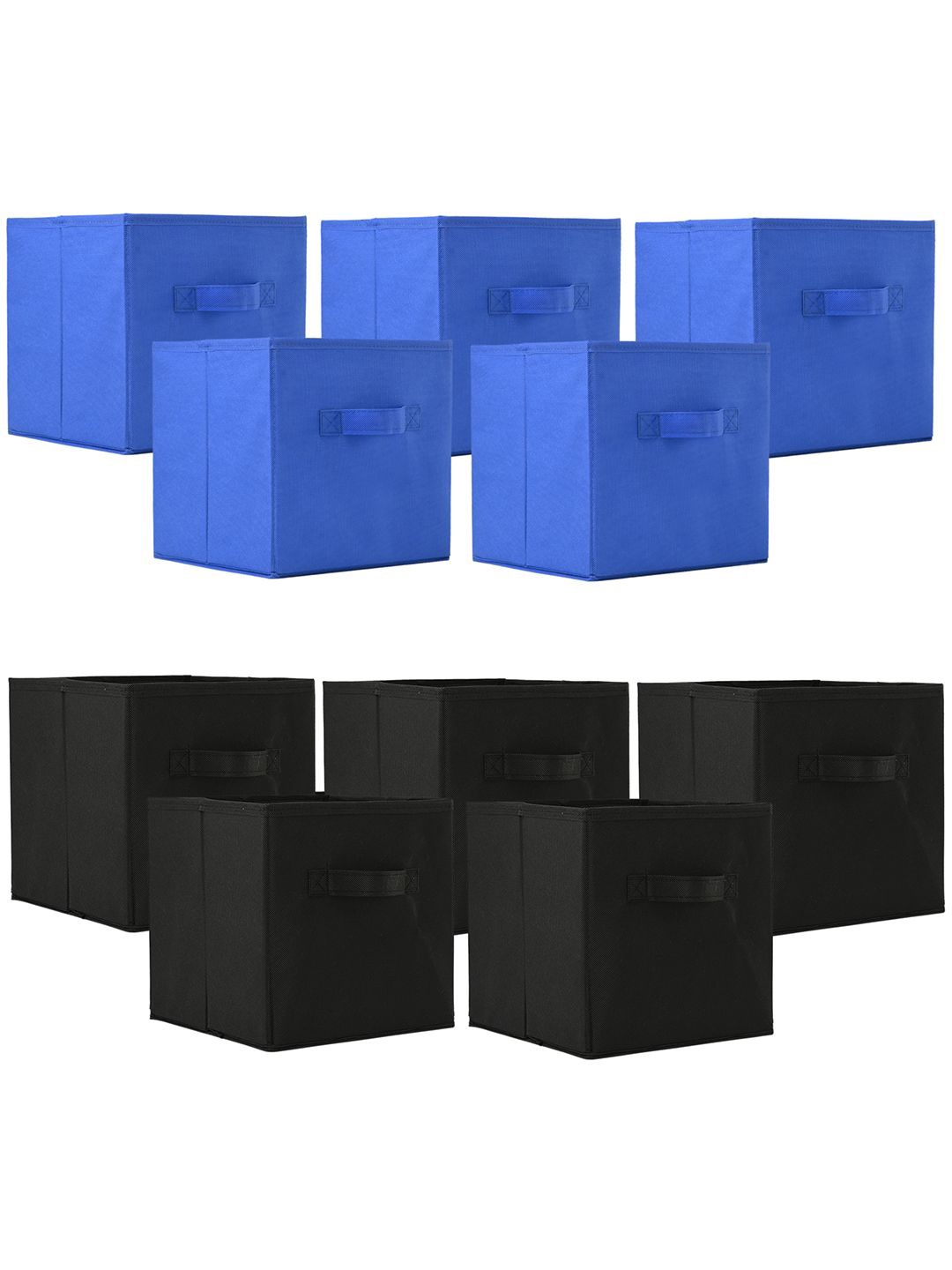 

Kuber Industries Black & Blue 10 Pieces Drawer Organiser Organisers