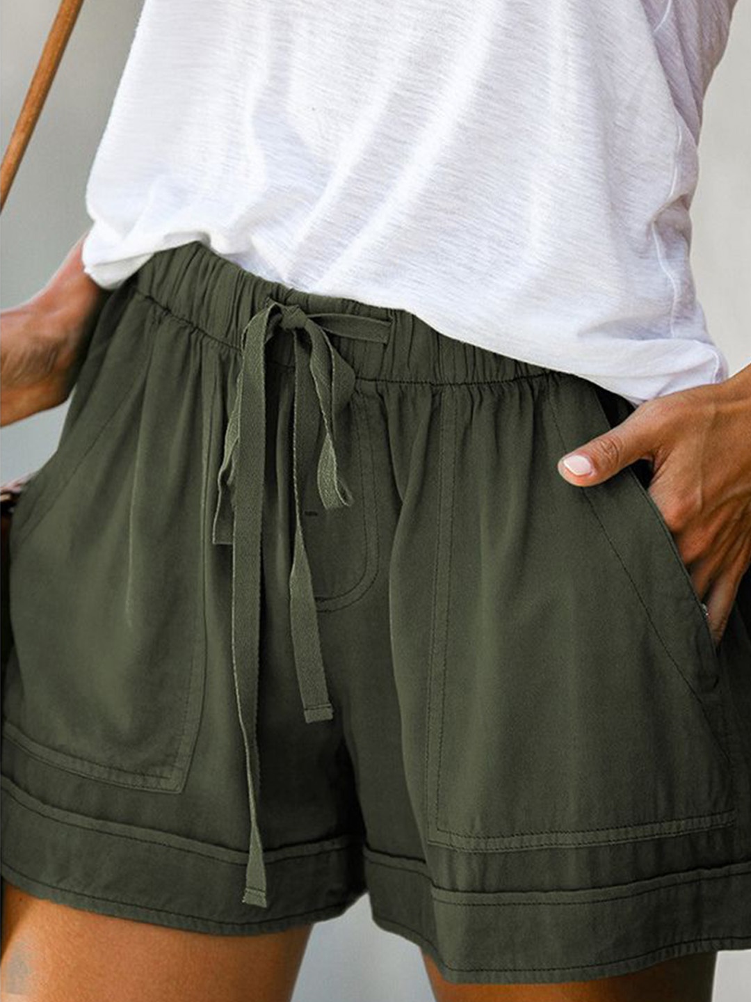 

StyleCast Women Mid-Rise Regular Fit Shorts, Green