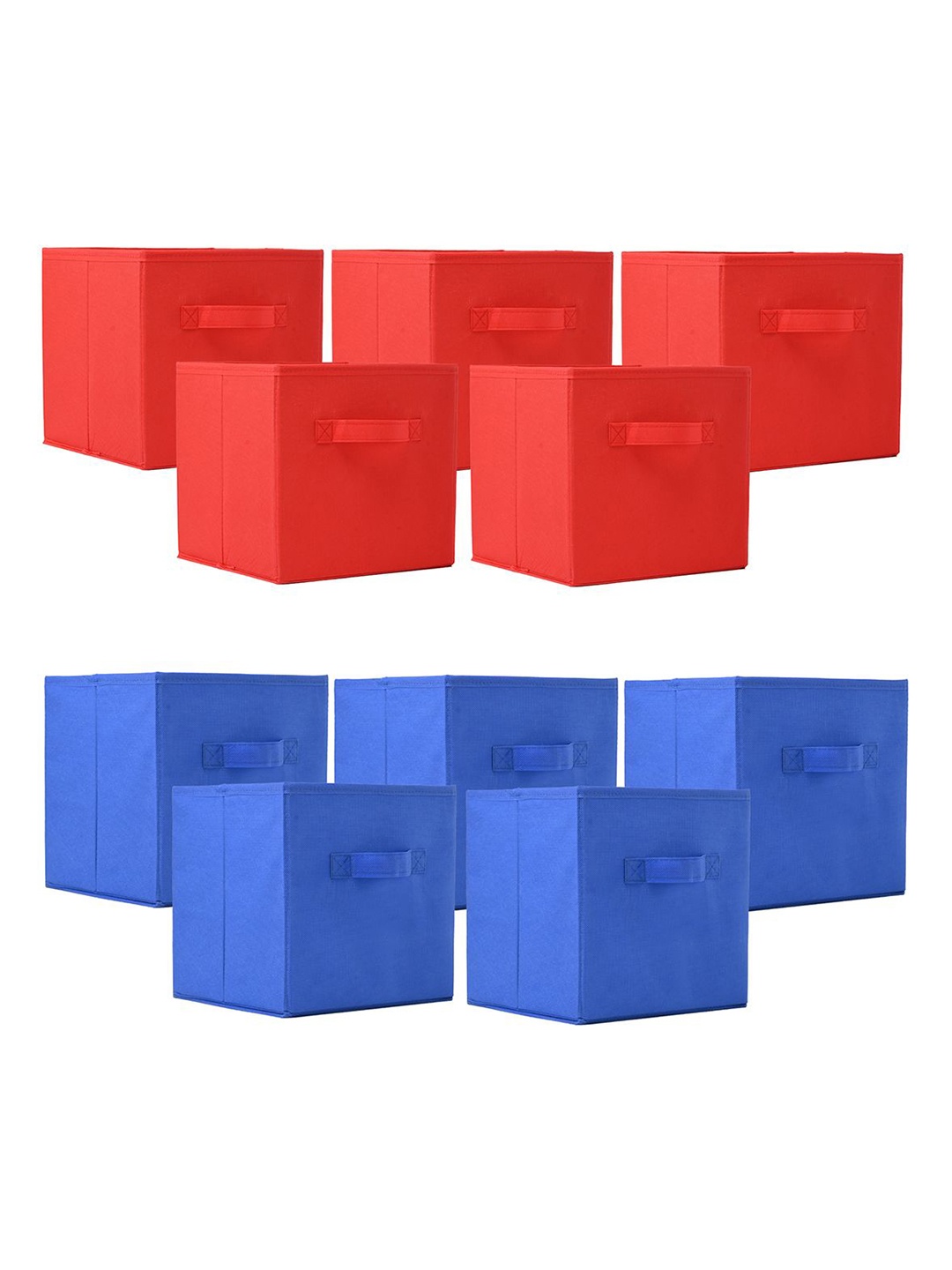 

Kuber Industries Red & Blue 10 Pieces Drawer Organisers