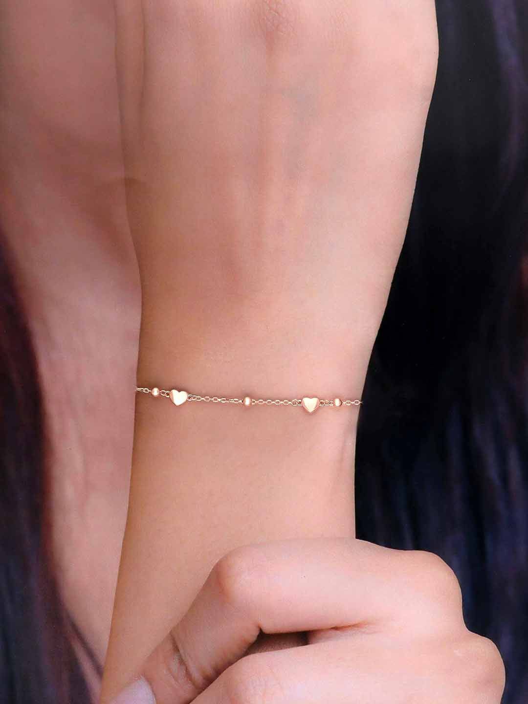 

KAI JEWEL Rose Gold Plated 92.5 Sterling Silver Cubic Zirconia Link Bracelet