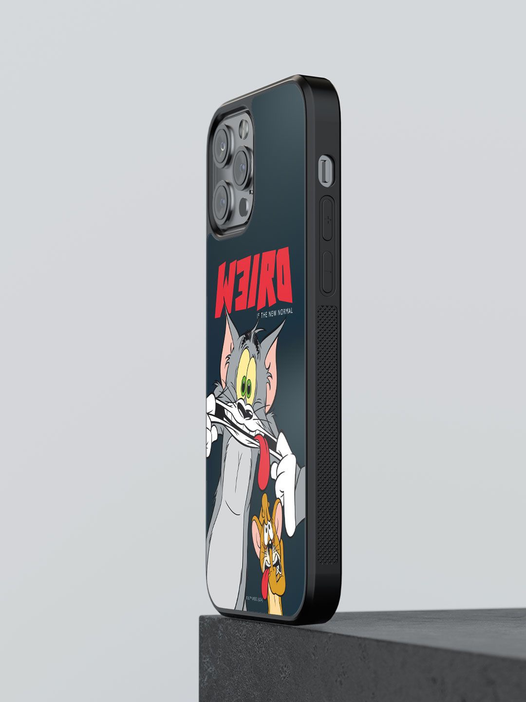 

macmerise Cartoon Characters Printed iPhone 13 Pro Back Case Mobile Accessories, Black