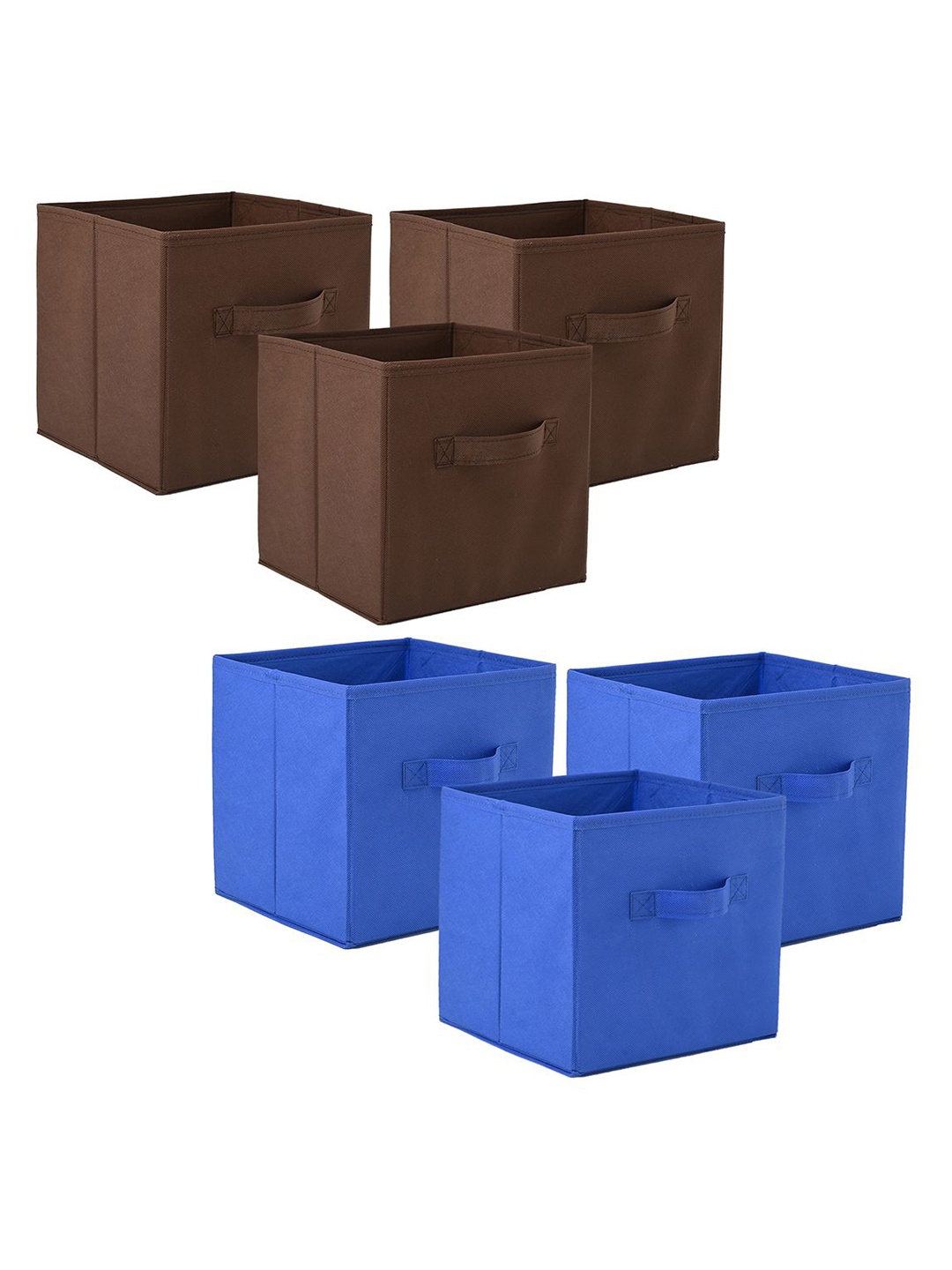 

Kuber Industries Brown & Blue 6 Pieces Drawer Organisers