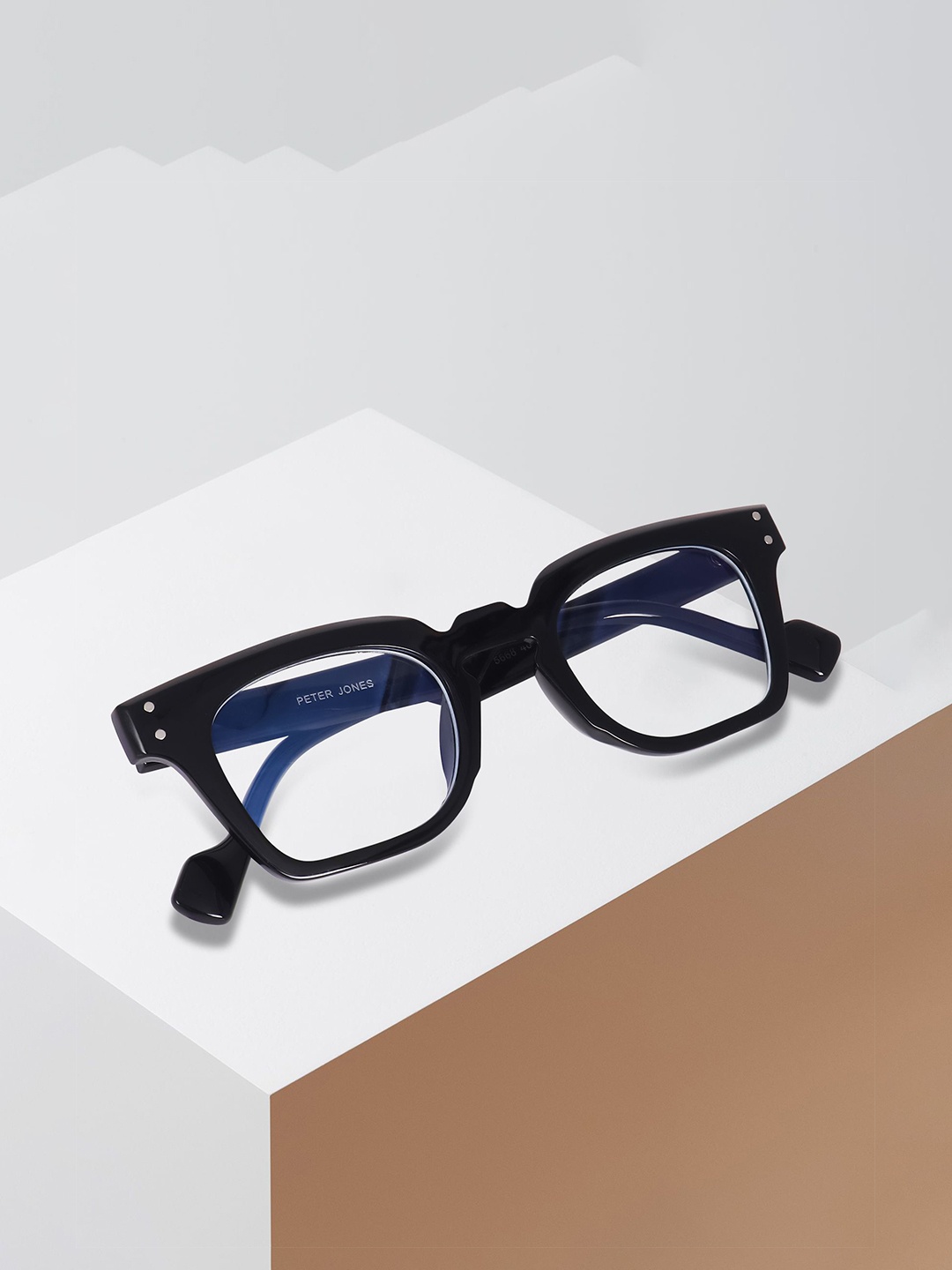 

Peter Jones Eyewear Unisex Full Rim Square Frames, Black