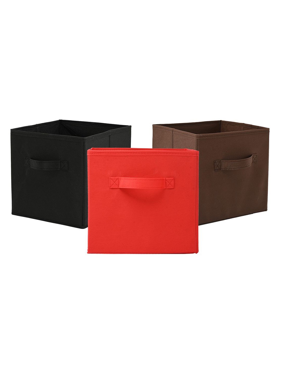 

Kuber Industries Red & Black 3 Pieces Drawer Organisers