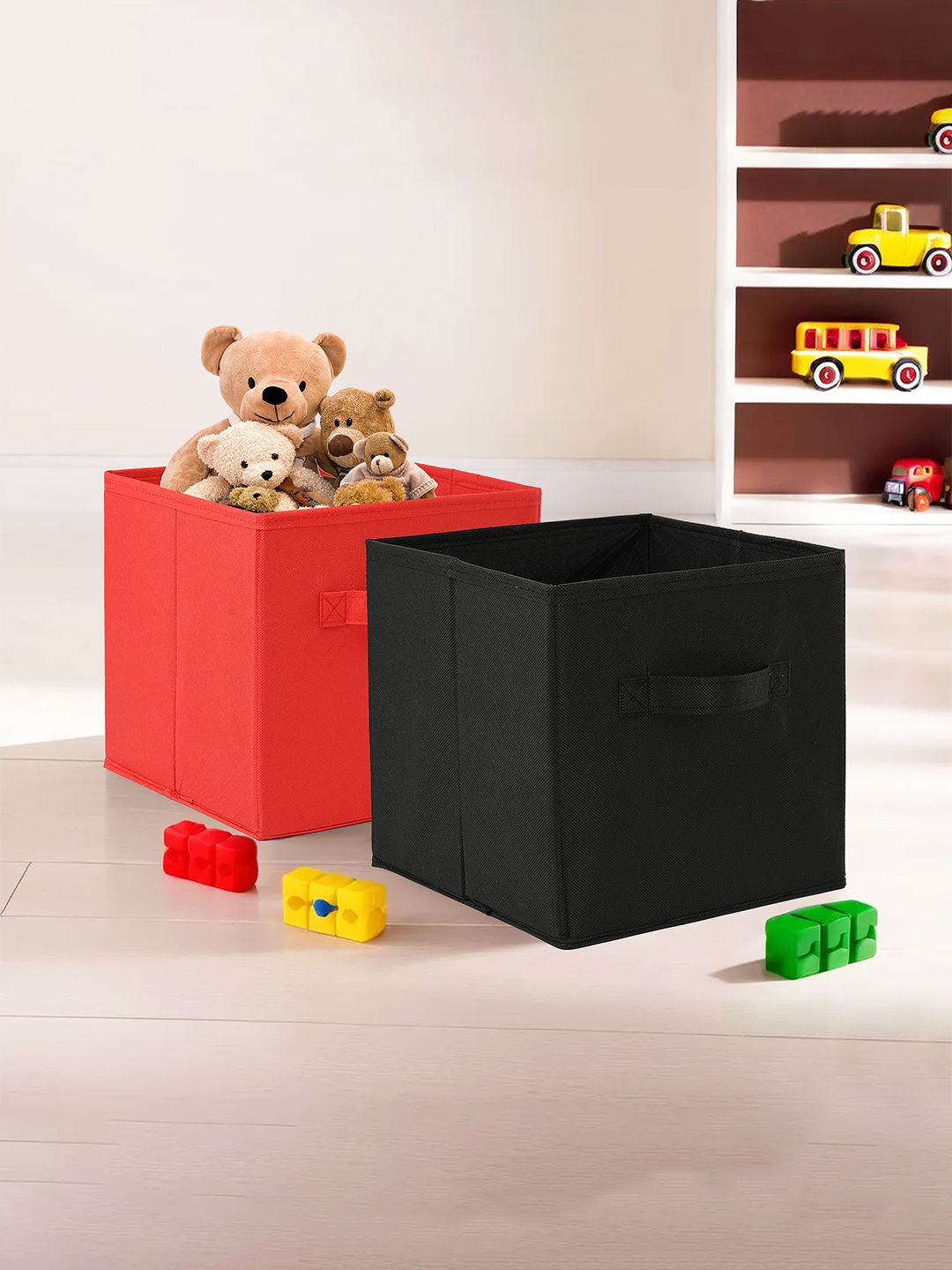 

Kuber Industries Red & Black 2 Pieces Drawer Organisers