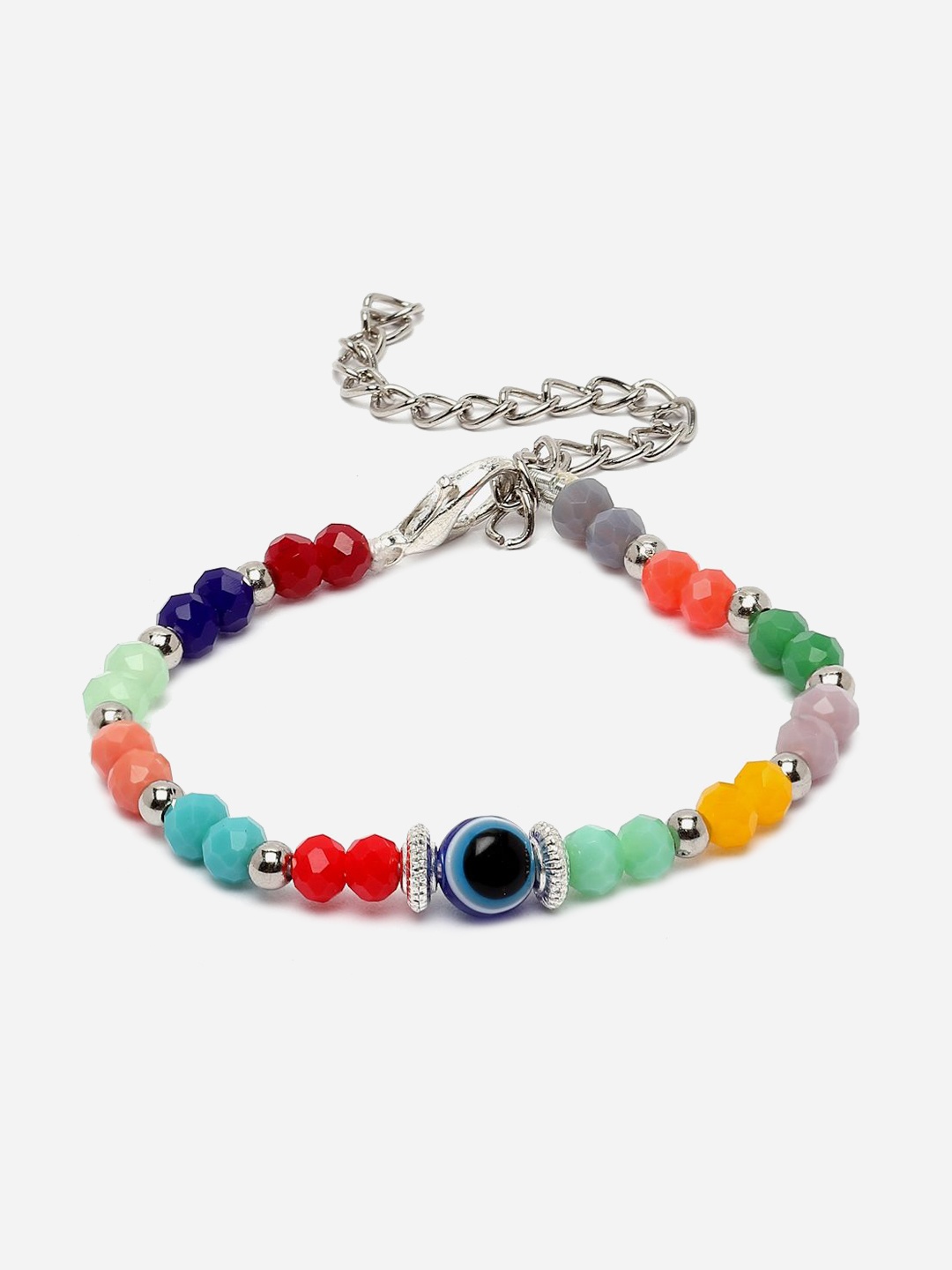 

Sangria Kids Evil Eye Beaded Wraparound Rakhi, Red