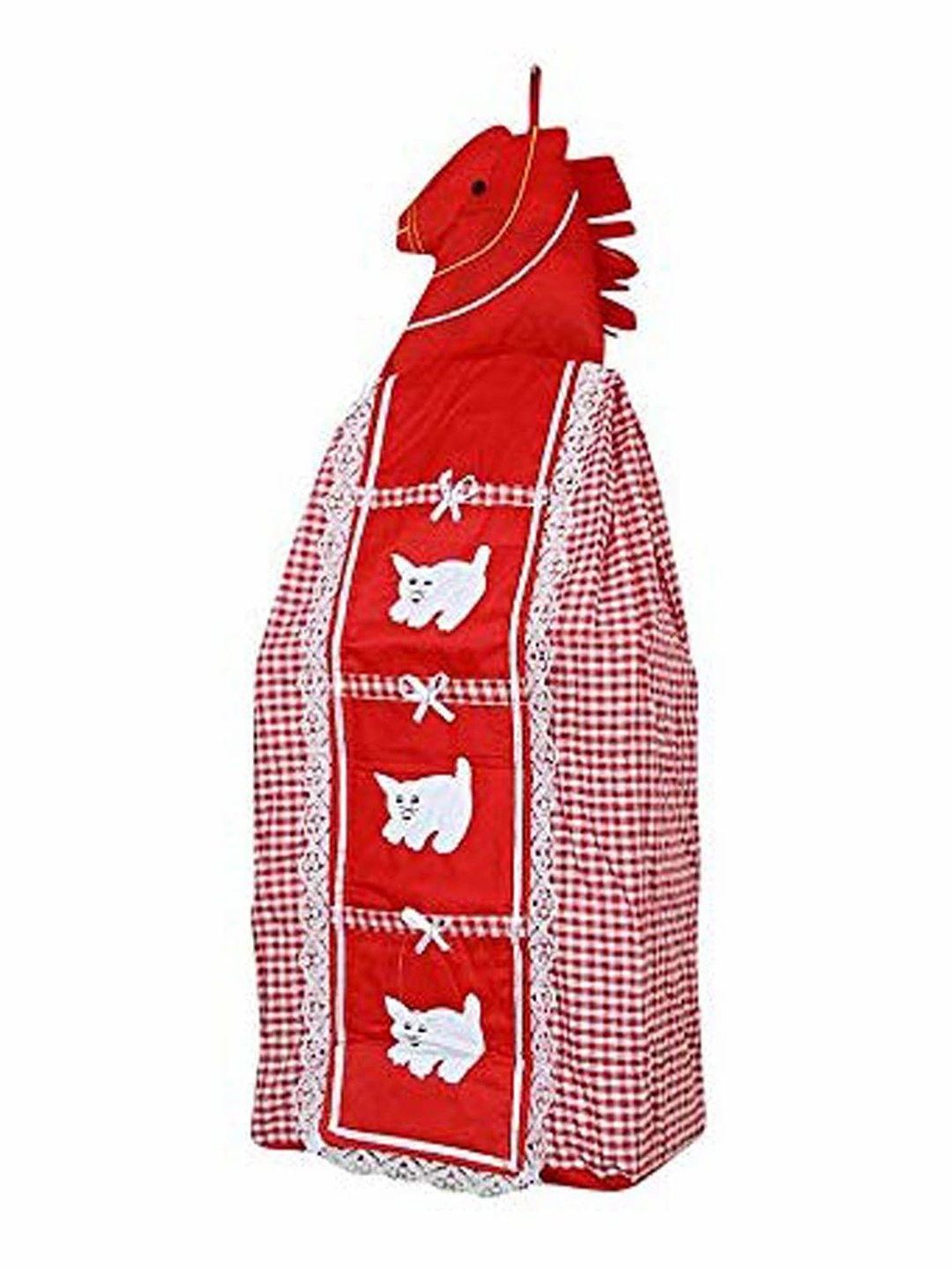 

Kuber Industries Red & White Checked Cotton Separator Organisers