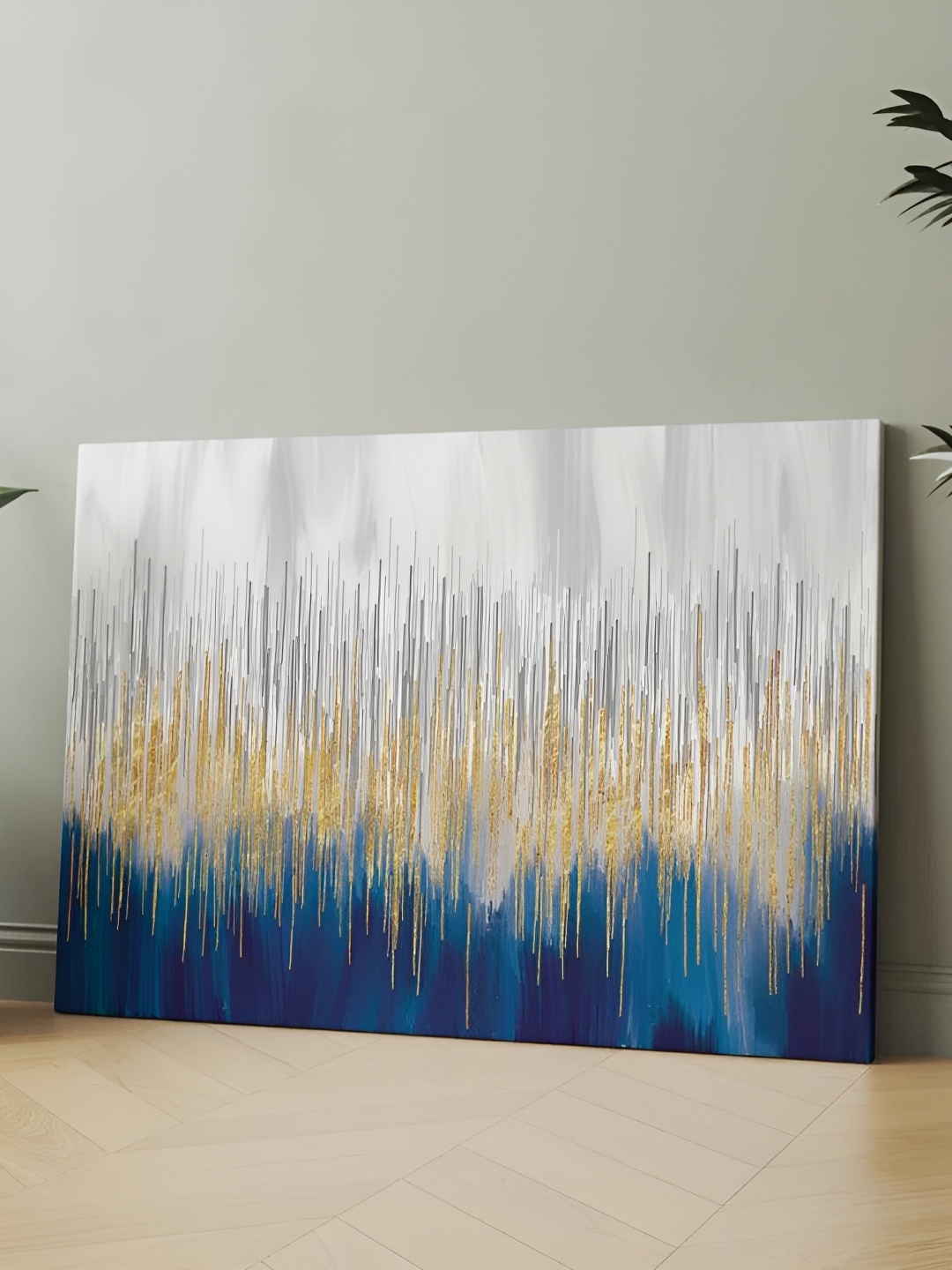 

CLAWCRAFTS Blue & White Wooden Wall Art