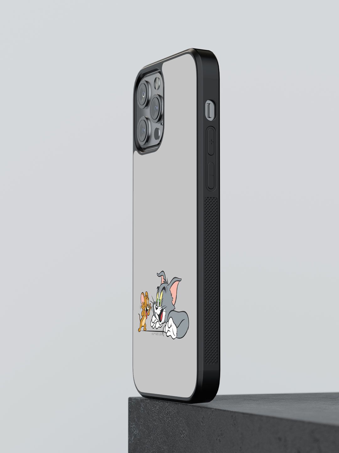 

macmerise Cartoon Characters Printed iPhone 13 Pro Back Case Mobile Accessories, Grey