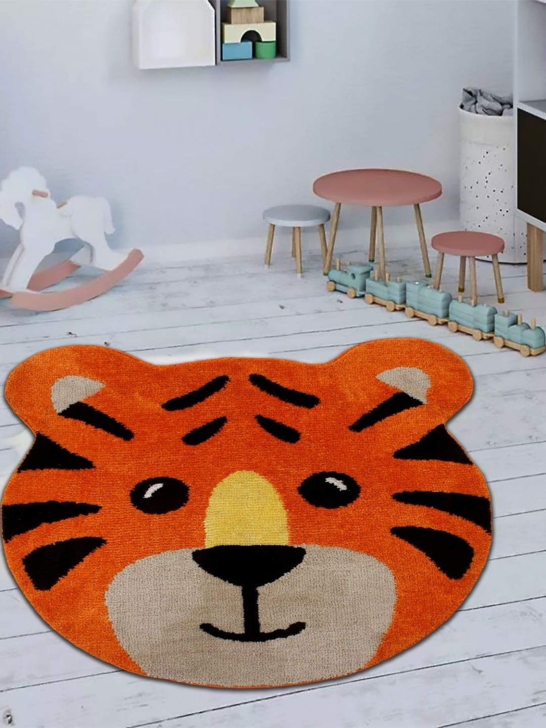 

MULTITEX Orange Cartoon Characters Contemporary Anti-Skid Carpet