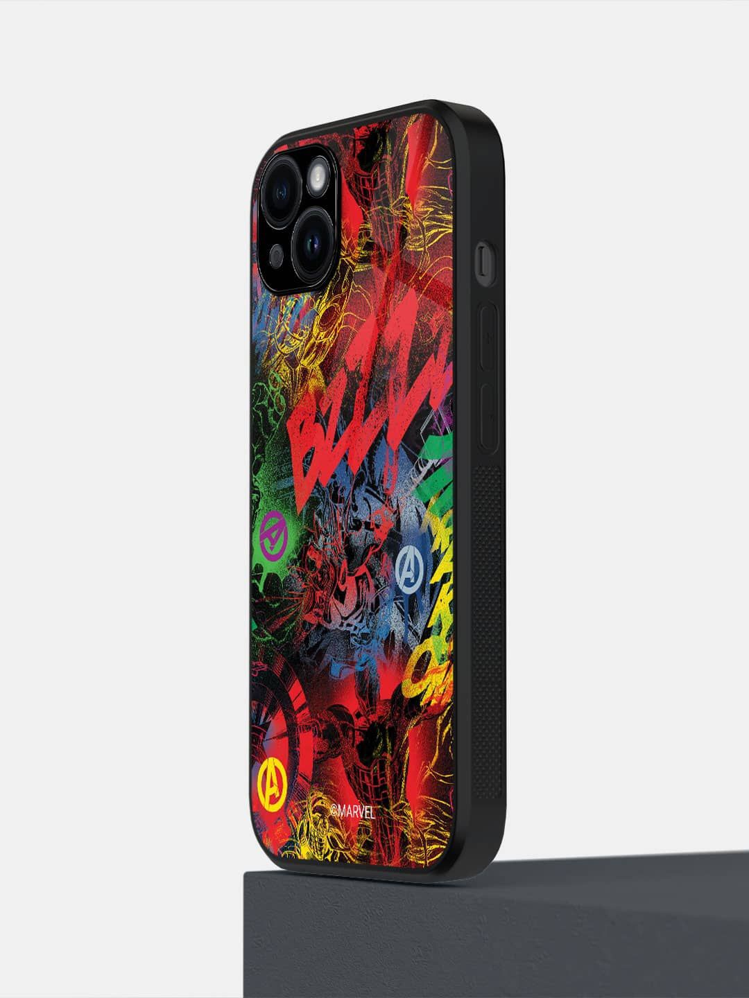 

macmerise Superhero Printed iPhone 14 Plus Back Case Mobile Accessories, Red