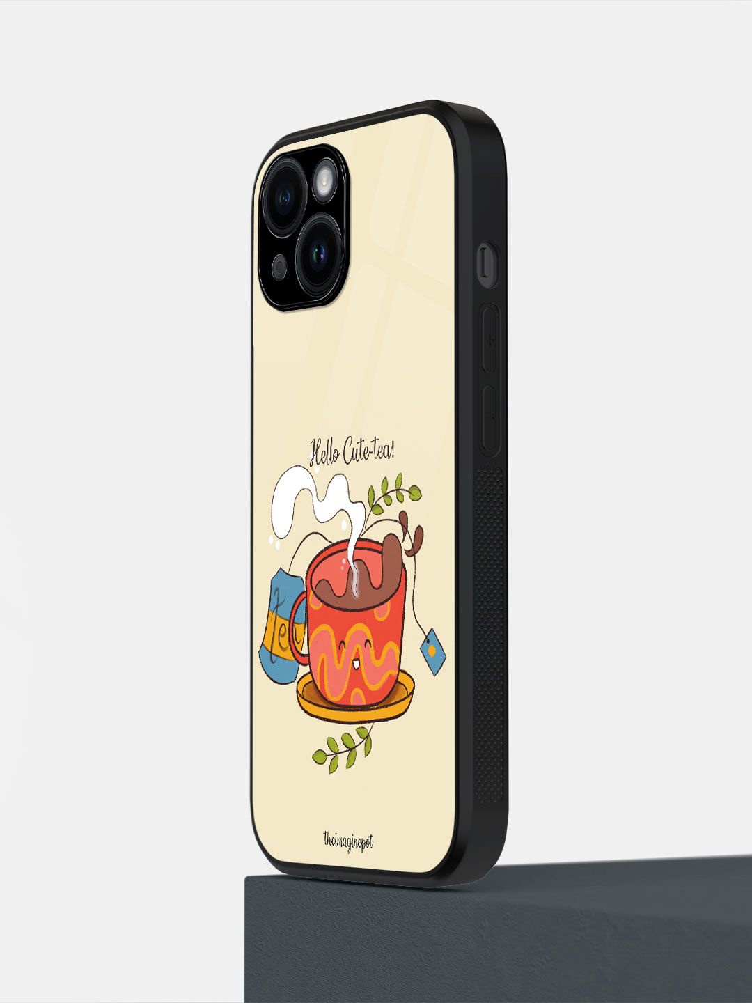 

macmerise Quirky Printed iPhone 14 Back Case Mobile Accessories, Beige