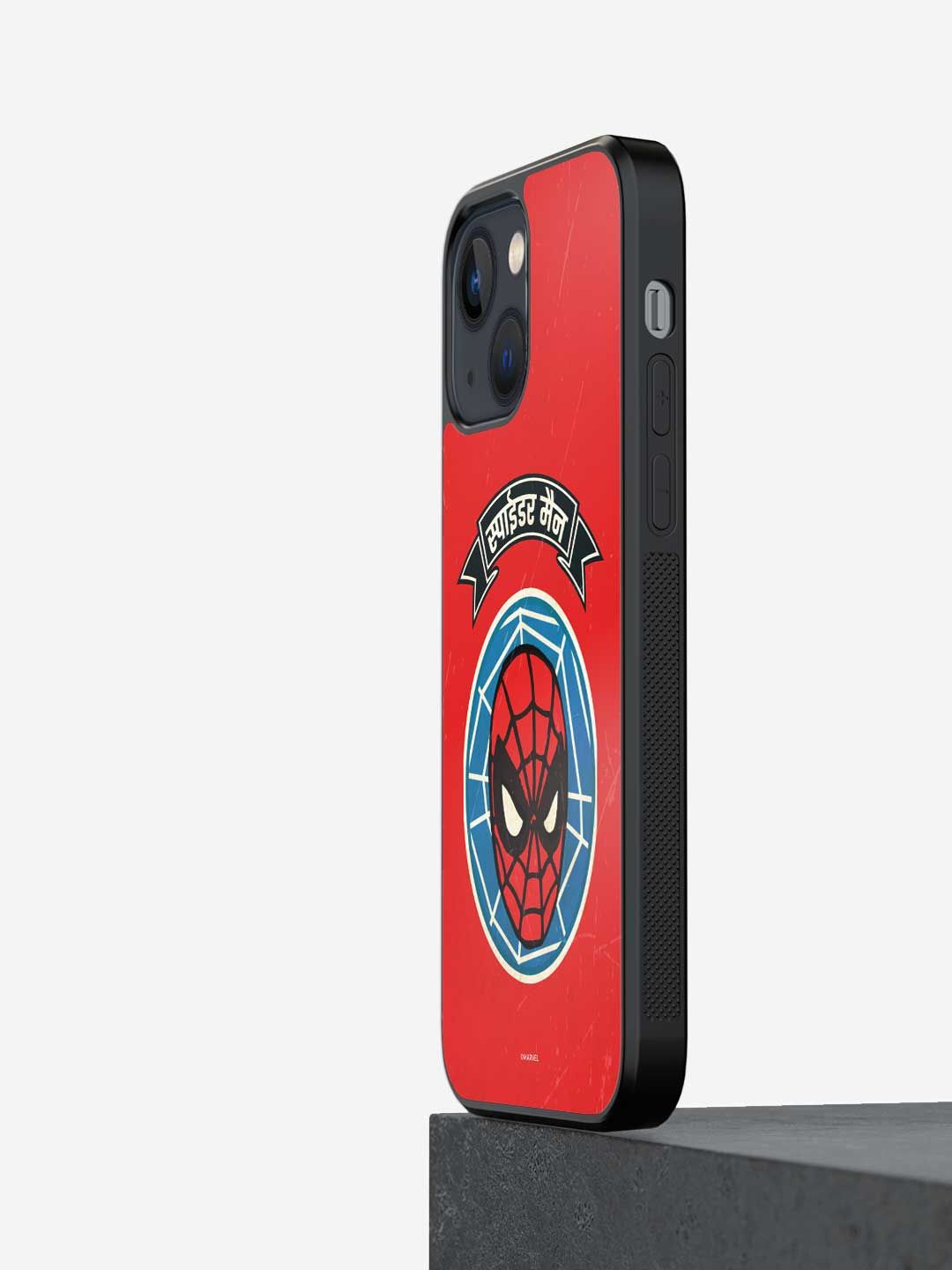 

macmerise Superhero Printed iPhone 13 Back Case Mobile Accessories, Red