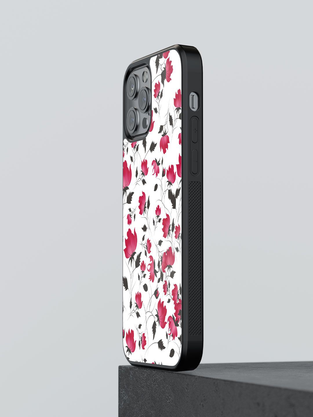 

macmerise Floral Printed iPhone 13 Pro Max Back Case Mobile Accessories, White