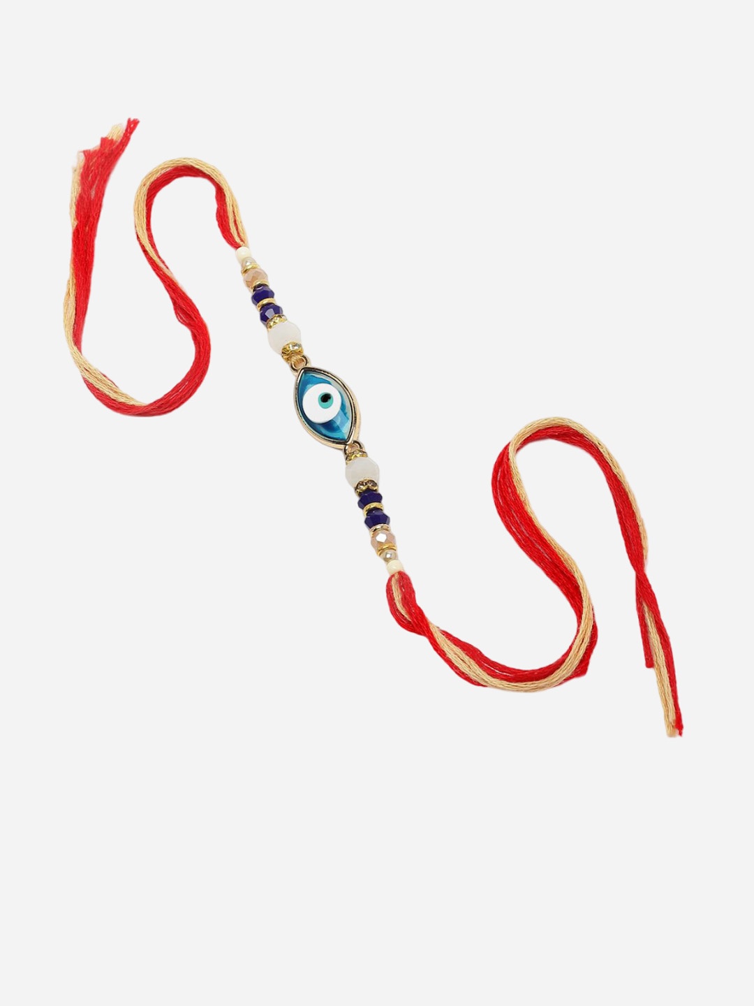 

Sangria Gold-Toned Evil Eye Thread Rakhi