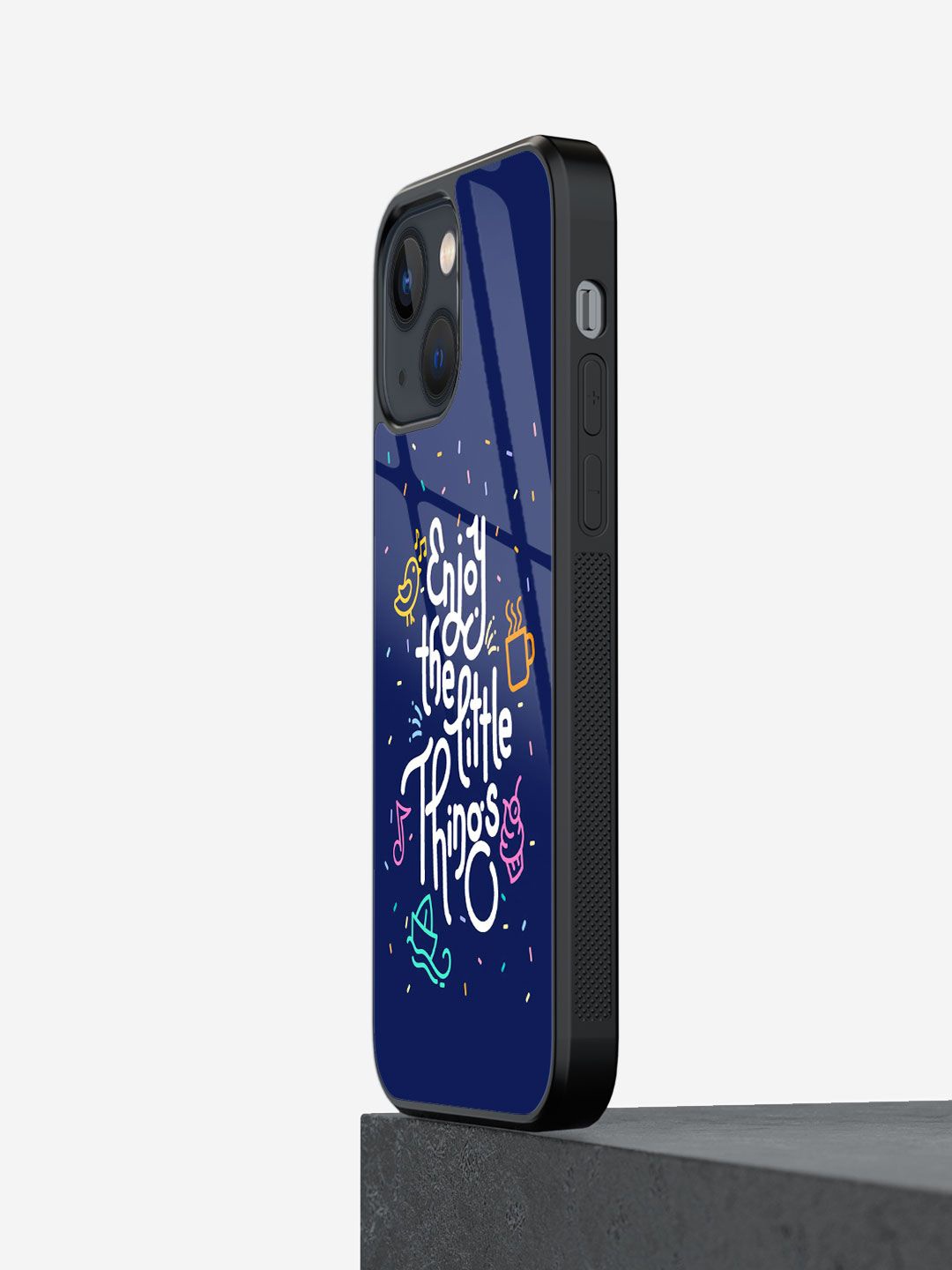 

macmerise Typography Printed iPhone 13 Back Case Mobile Accessories, Navy blue