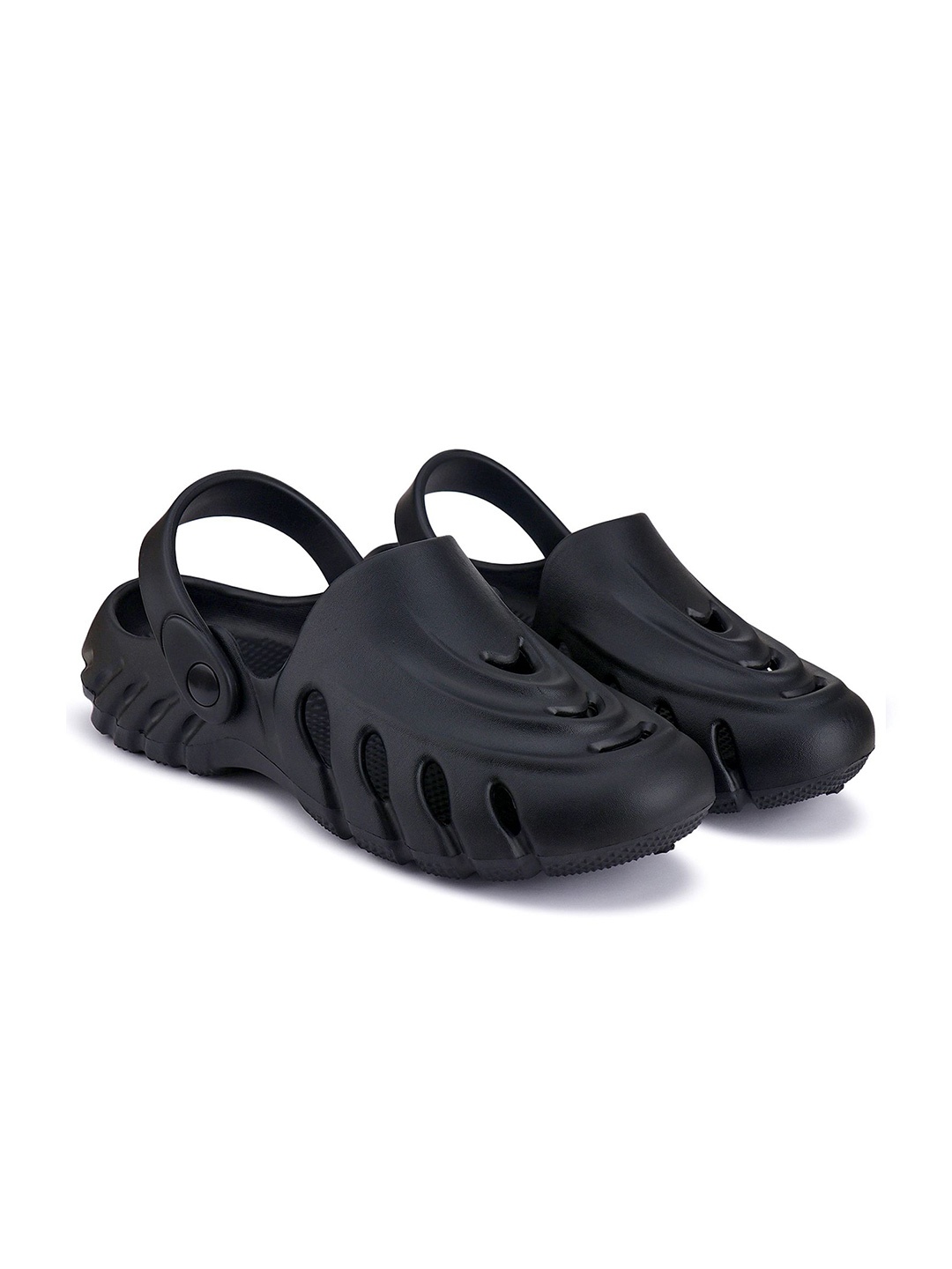 

BERSACHE Men Ultra Soft & Flexibility Technology Rubber Clogs, Black