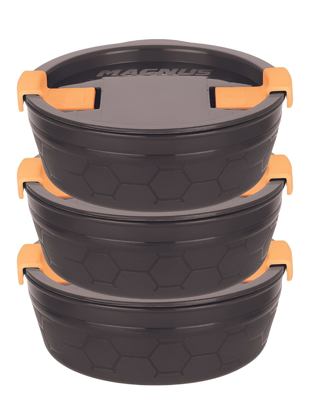 

MAGNUS Black & Orange 3 Pieces Stainless-Steel Container