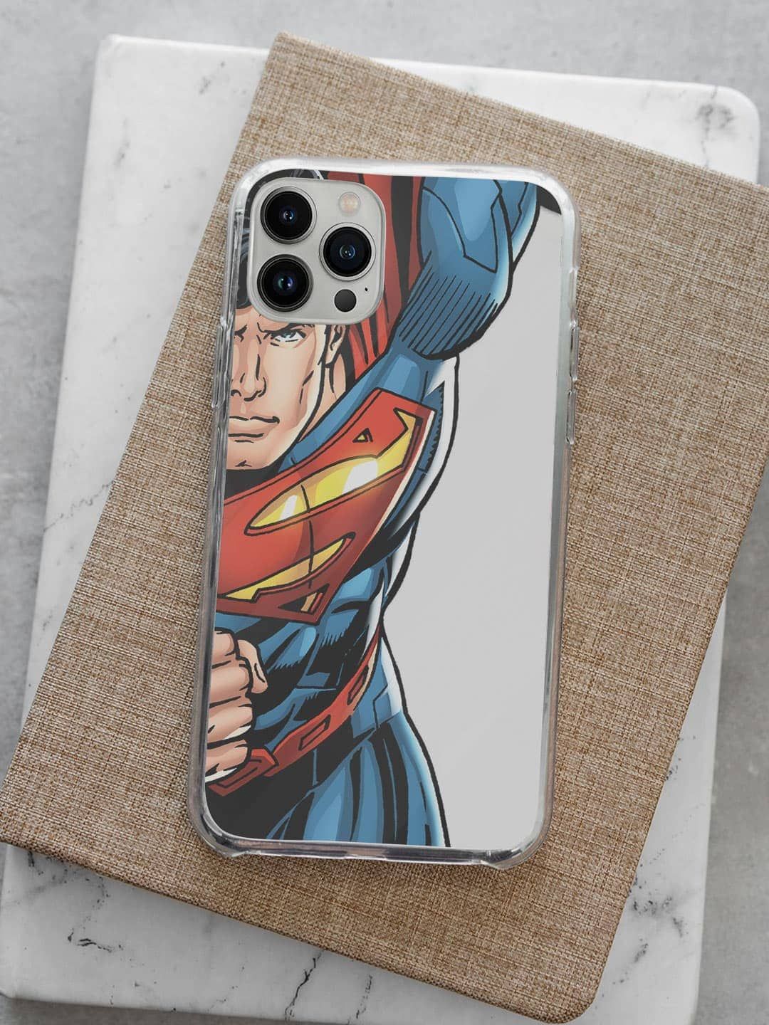 

macmerise Superhero Printed iPhone 13 Pro Back Case Mobile Accessories, White