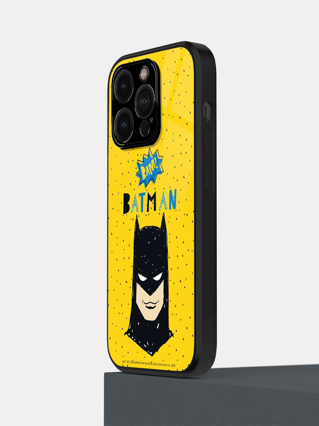 

macmerise Superhero Printed iPhone 14 Pro Back Case Mobile Accessories, Yellow