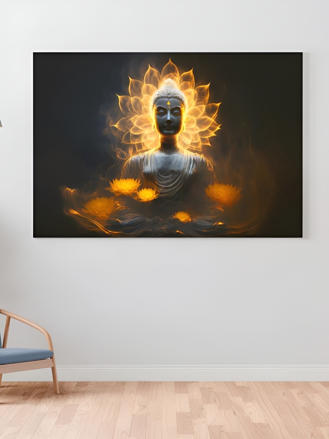 

CLAWCRAFTS Black & Grey Wooden Religious Wall Paintings