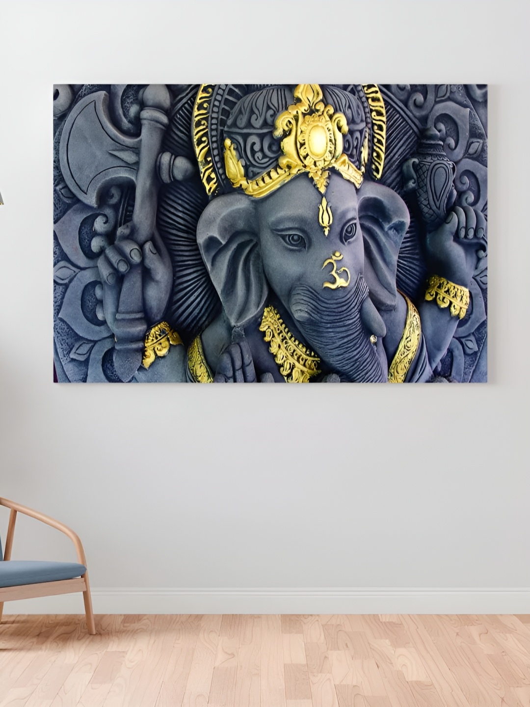 

CLAWCRAFTS Grey & Gold-Toned Wooden Religious Wall Paintings