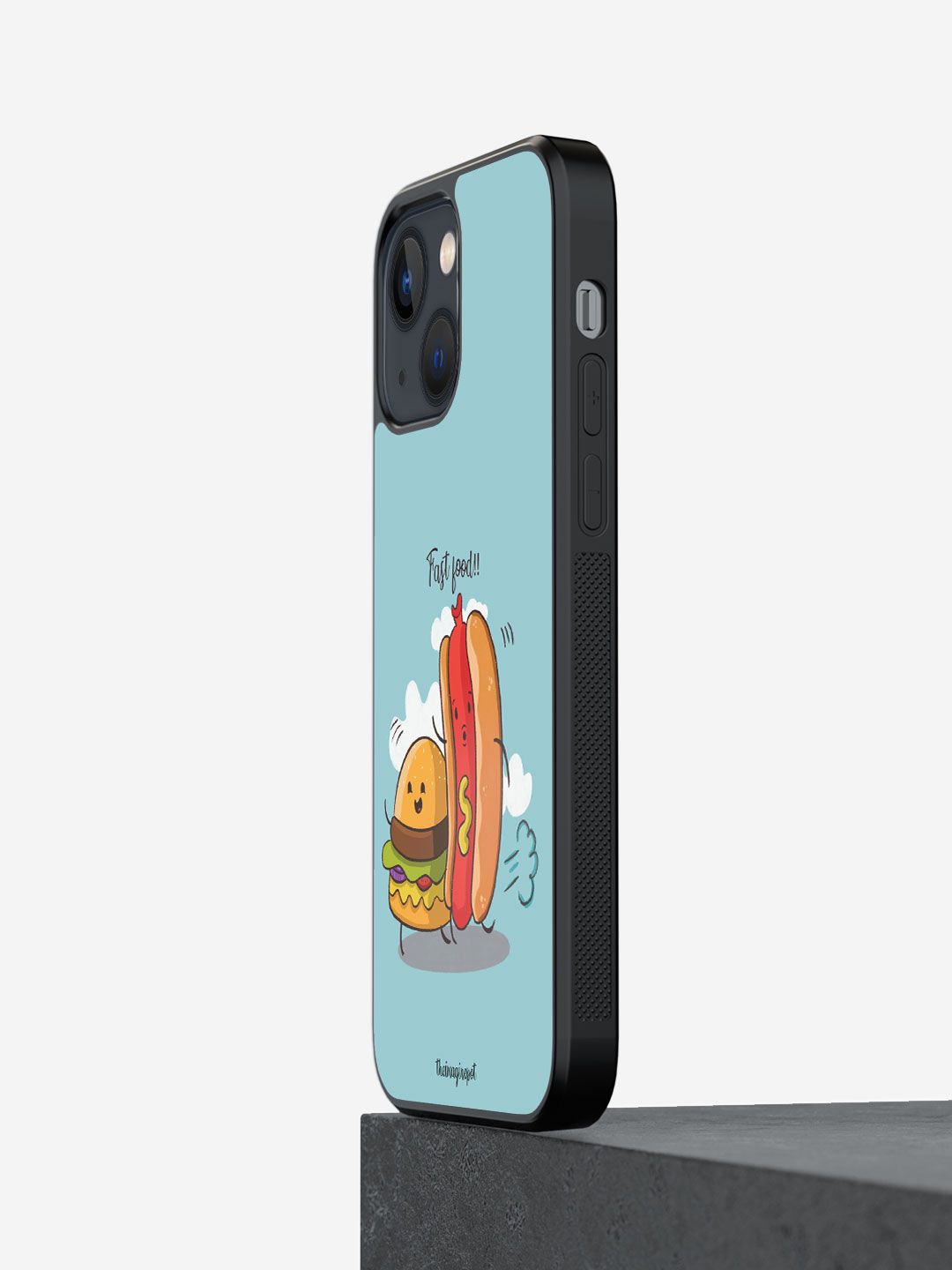 

macmerise Cartoon Characters Printed iPhone 13 Back Case Mobile Accessories, Blue