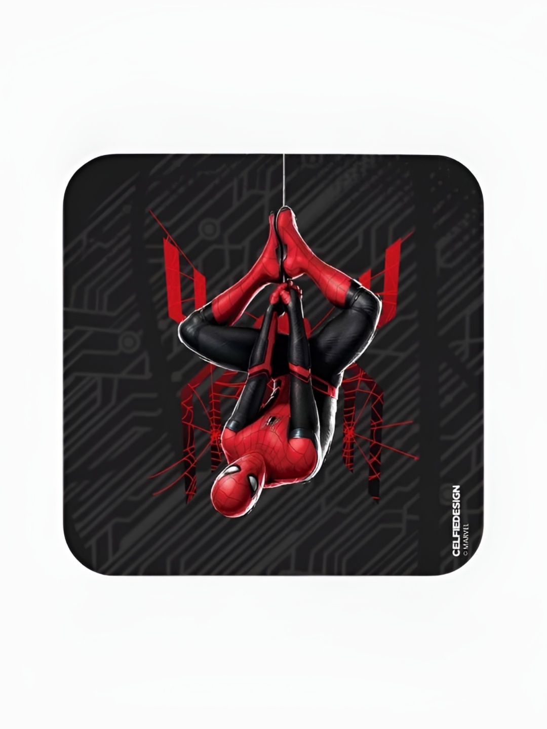 

macmerise Black & Red Spiderman Tingle Printed Wooden Square Coaster