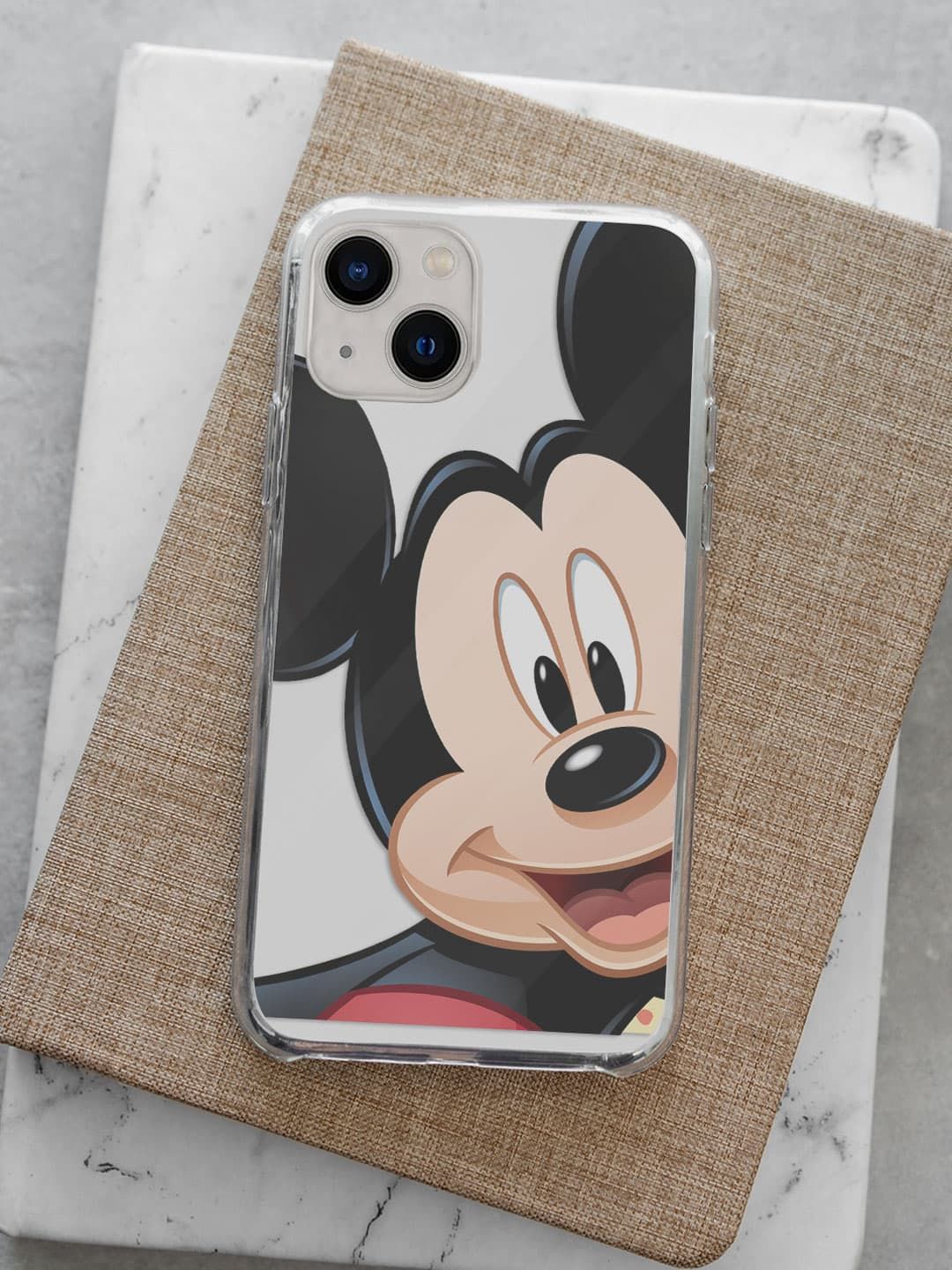 

macmerise Cartoon Characters Printed iPhone 13 Mini Back Case Mobile Accessories, White