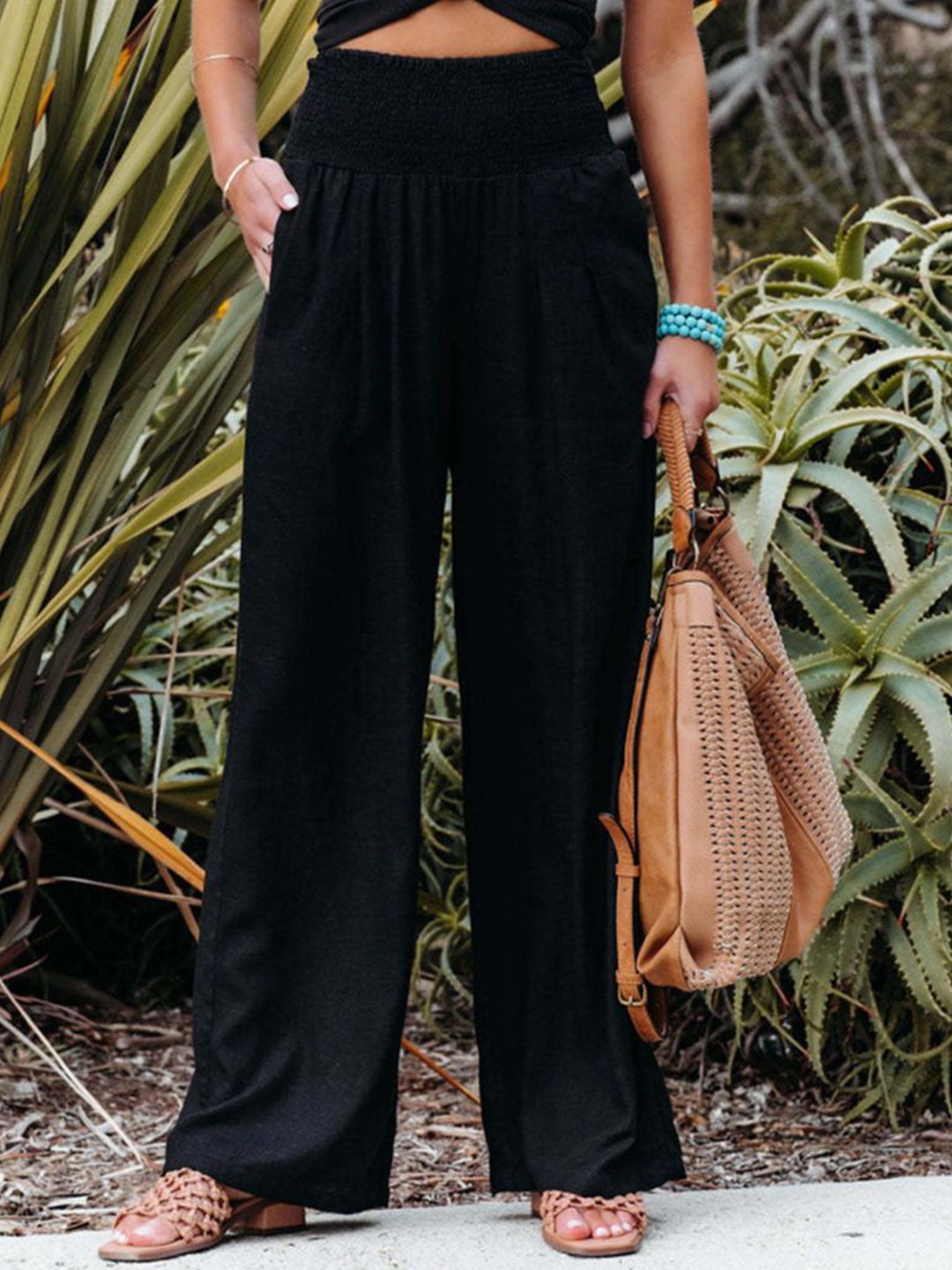 

StyleCast Women Pleated Trousers, Black
