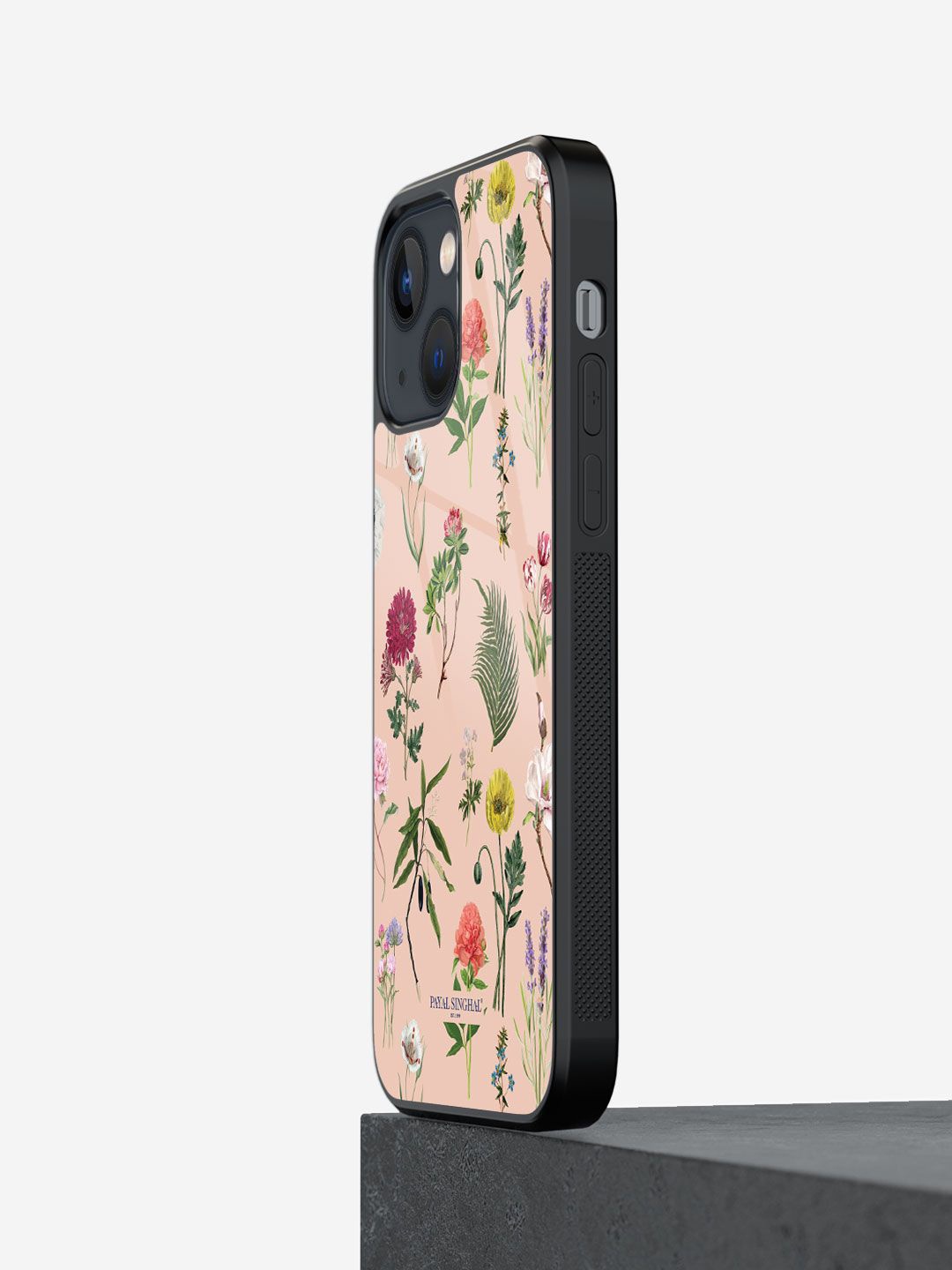 

macmerise Floral Printed iPhone 13 Mini Back Case Mobile Accessories, Peach