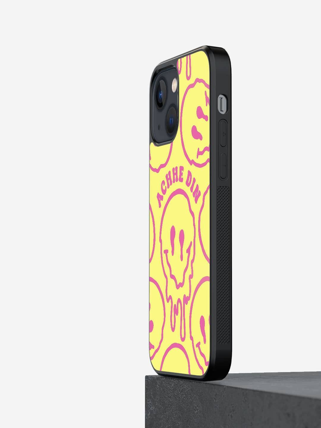 

macmerise Quirky Printed iPhone 13 Mini Back Case Mobile Accessories, Yellow