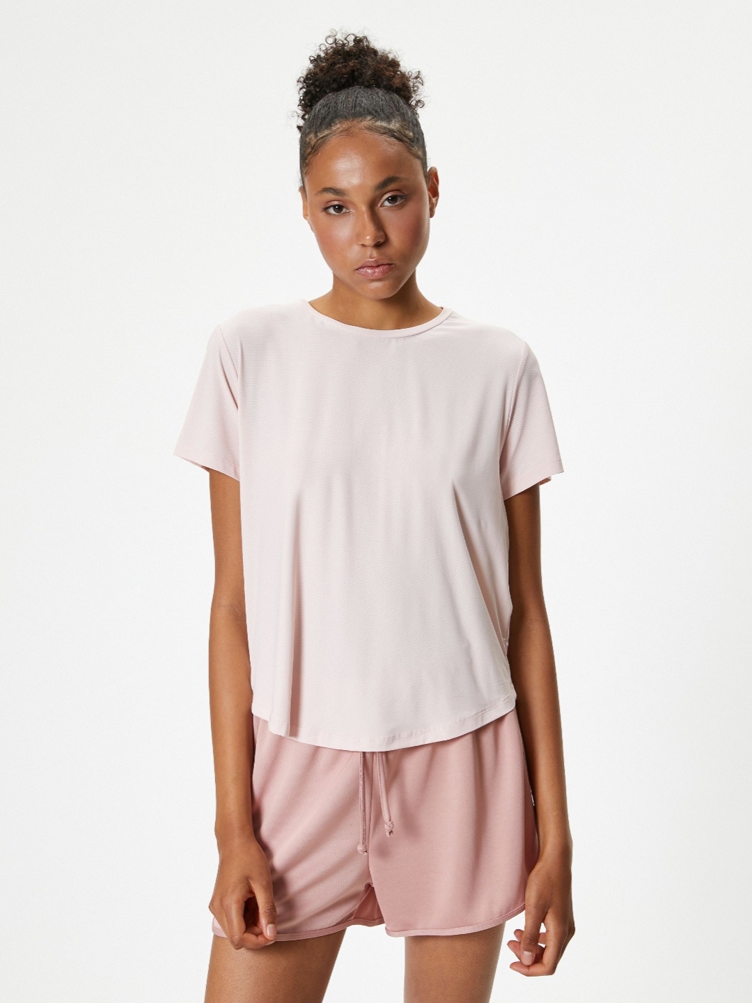 

Koton Women Printed Pockets T-shirt, Pink