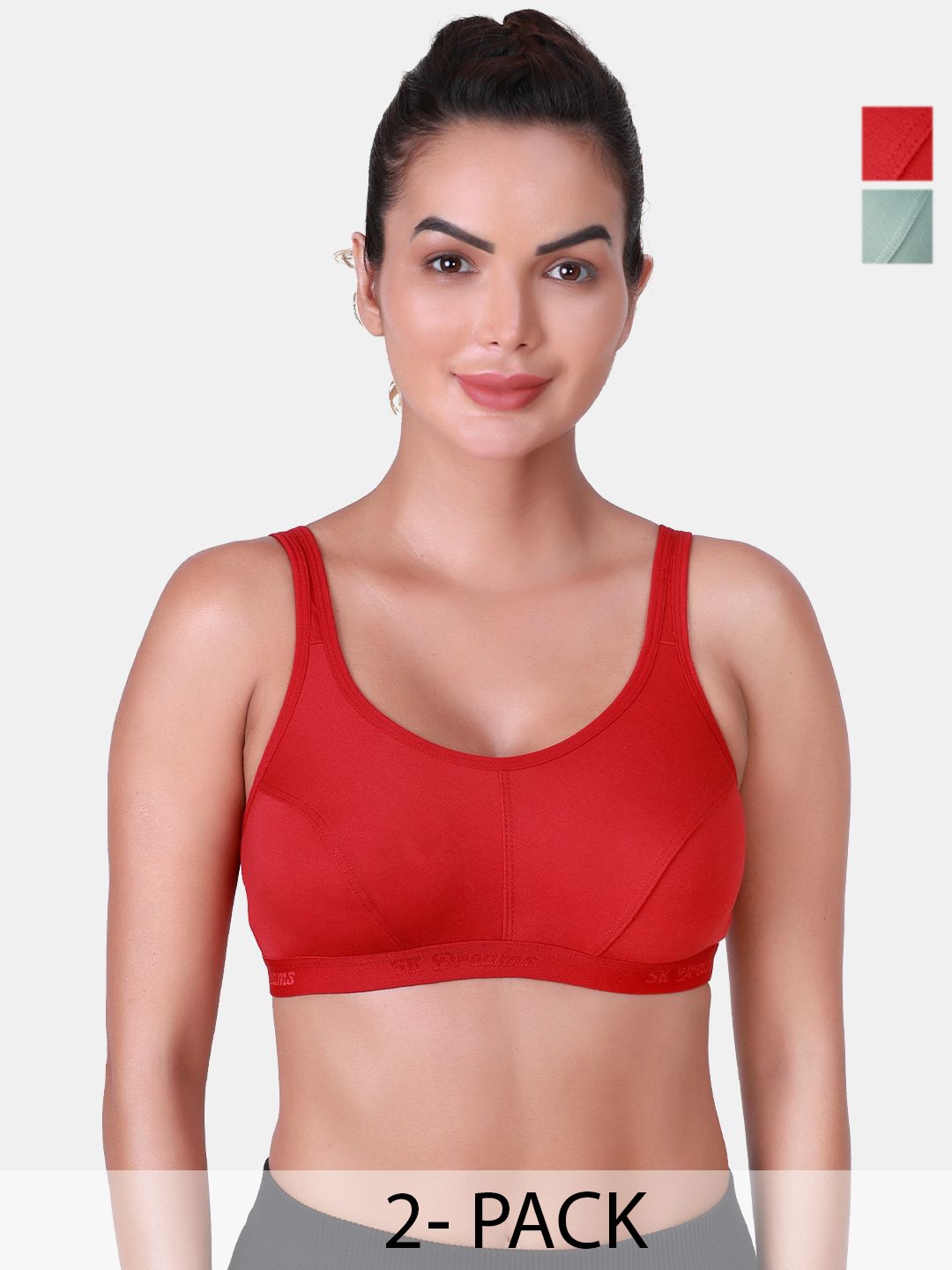 

SKDREAMS Pack Of 2 Women Full Coverage Bra, Maroon