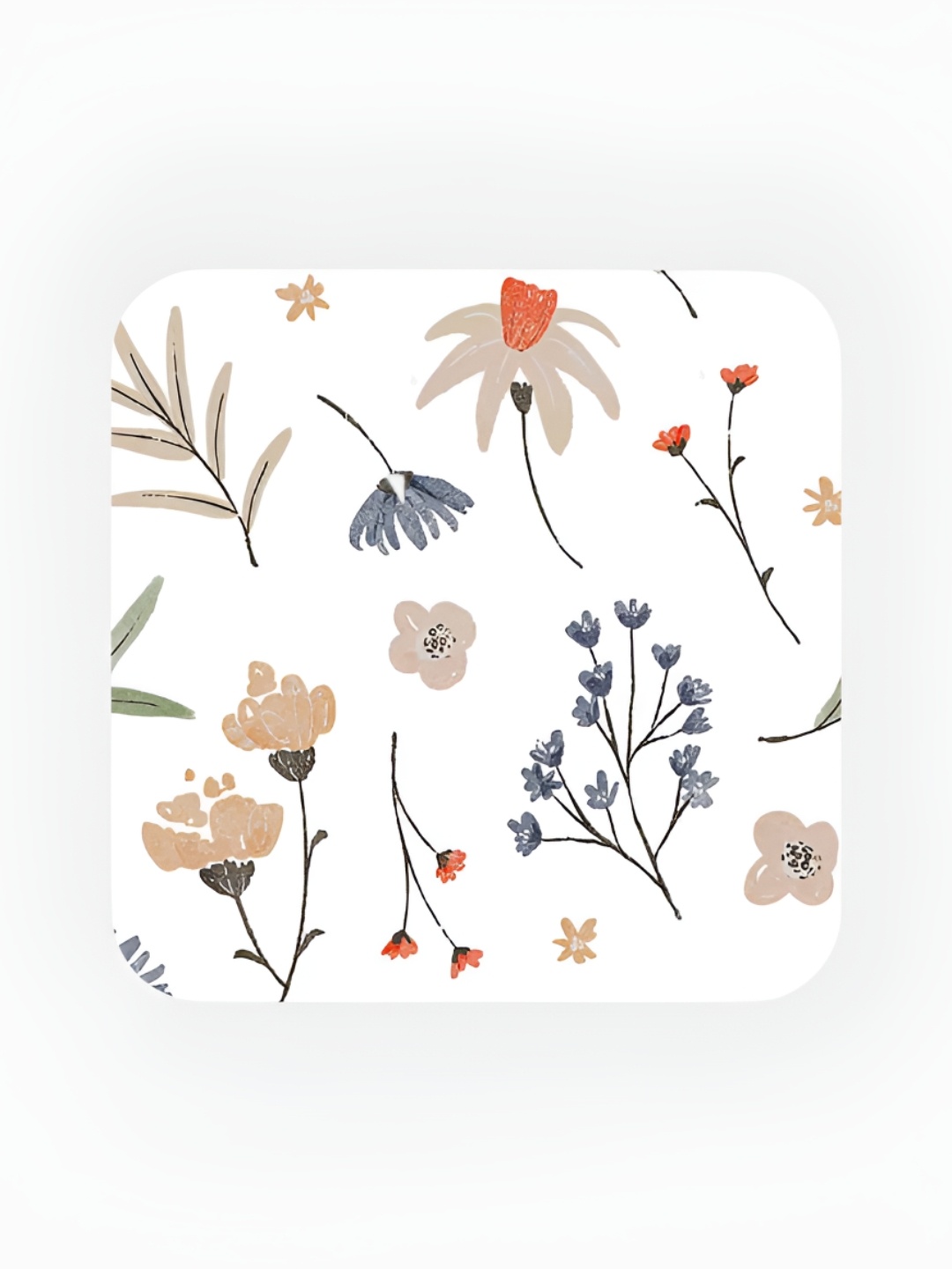 

macmerise White & Blue Printed Square Wooden Coasters