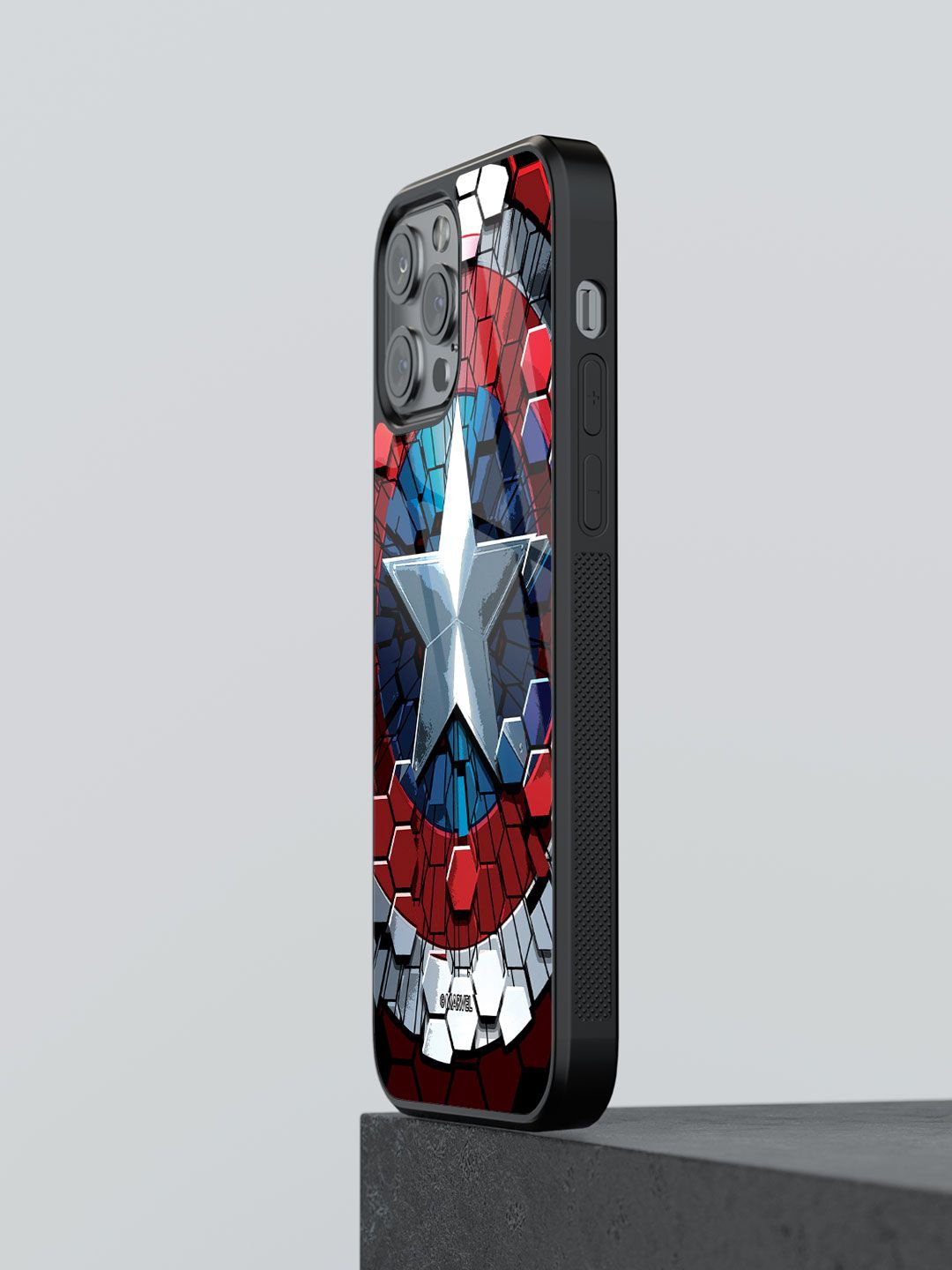 

macmerise Superhero Printed iPhone 13 Pro Back Case Mobile Accessories, Blue