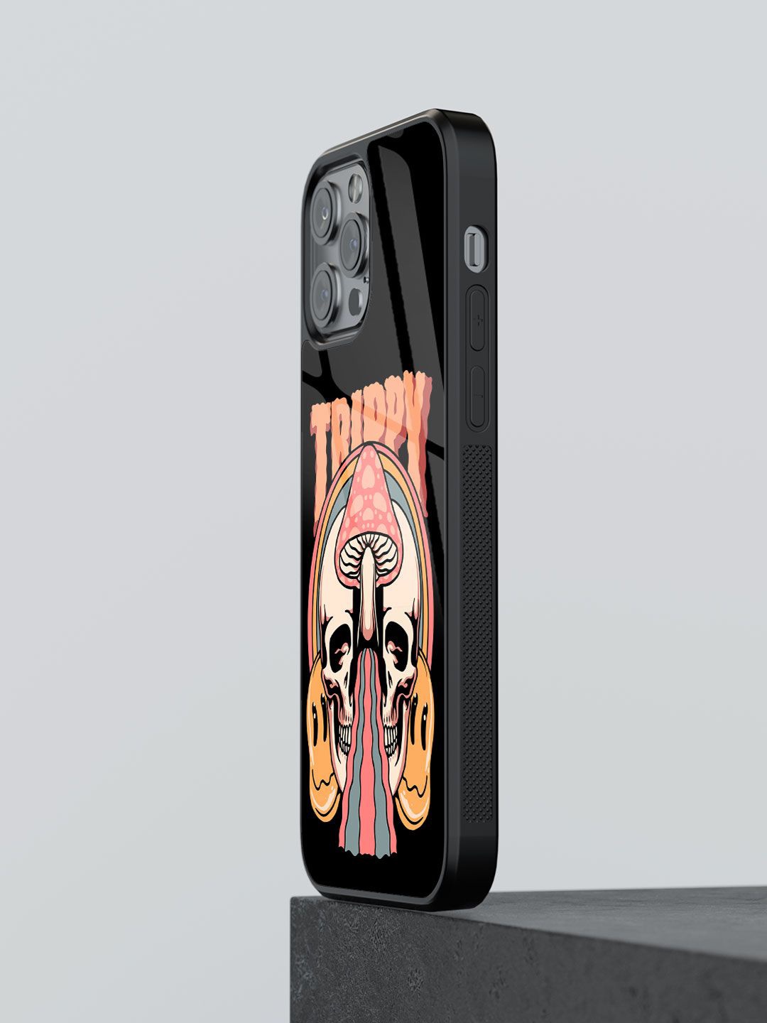 

macmerise Abstract Printed iPhone 13 Pro Back Case Mobile Accessories, Peach