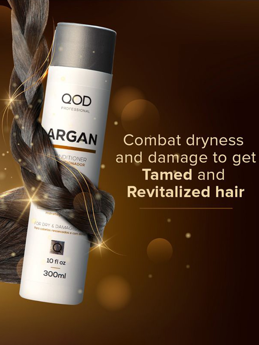 

QOD PROFESSIONAL Argan Conditioner For Dry & Damaged Hair 300ml, White